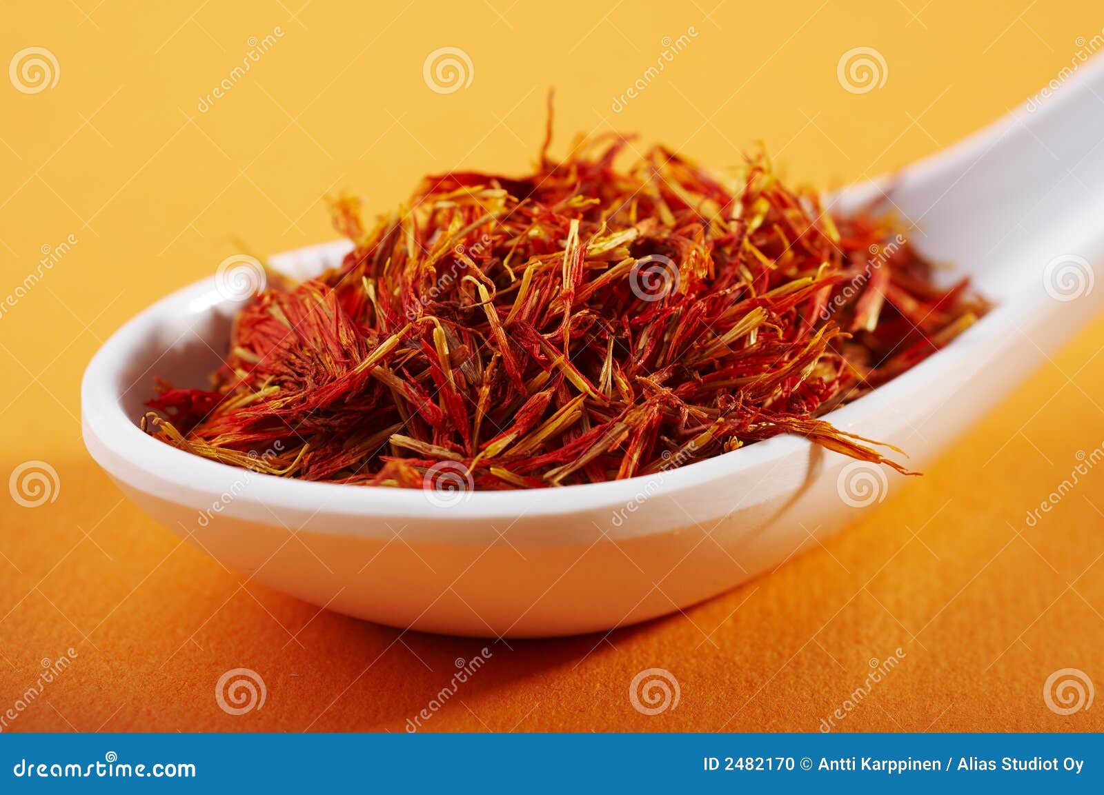 Dried saffron stock photo. Image of spoon, color, saffron 2482170