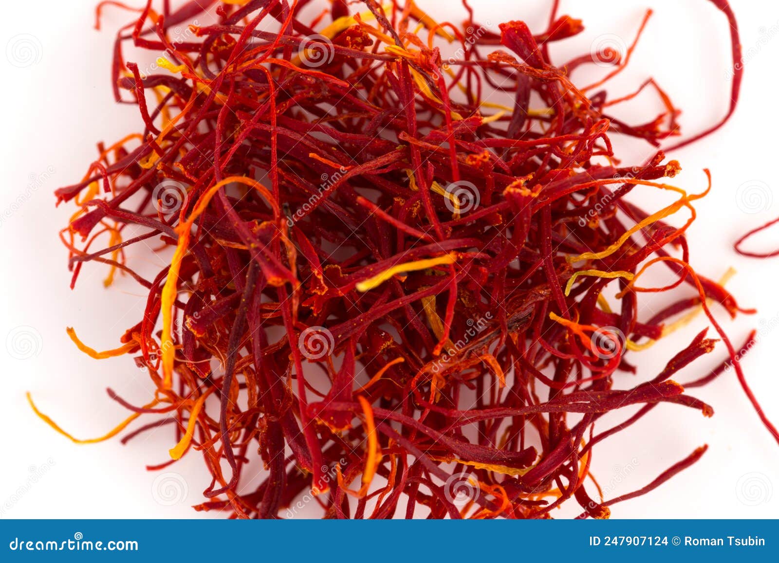 Dried Saffron Spice Isolated Stock Photo Image of exotic, orange