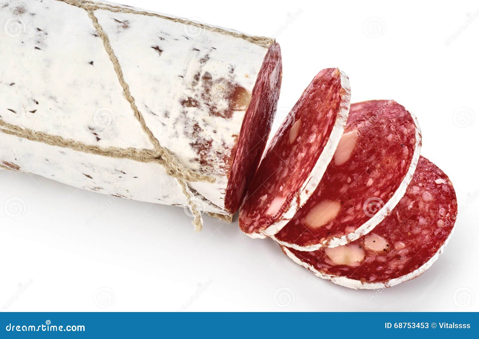 Dried Salami with White Mold. Stock Image Image of closeup, nutrition
