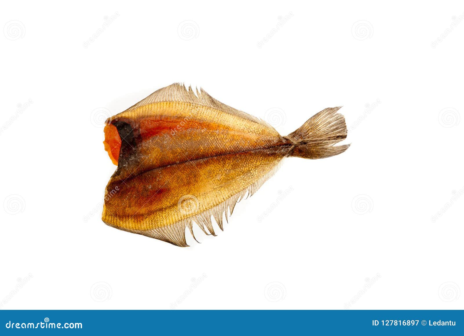 Dried Salted Fish Sticks Isolated on White. Stock Image Image of