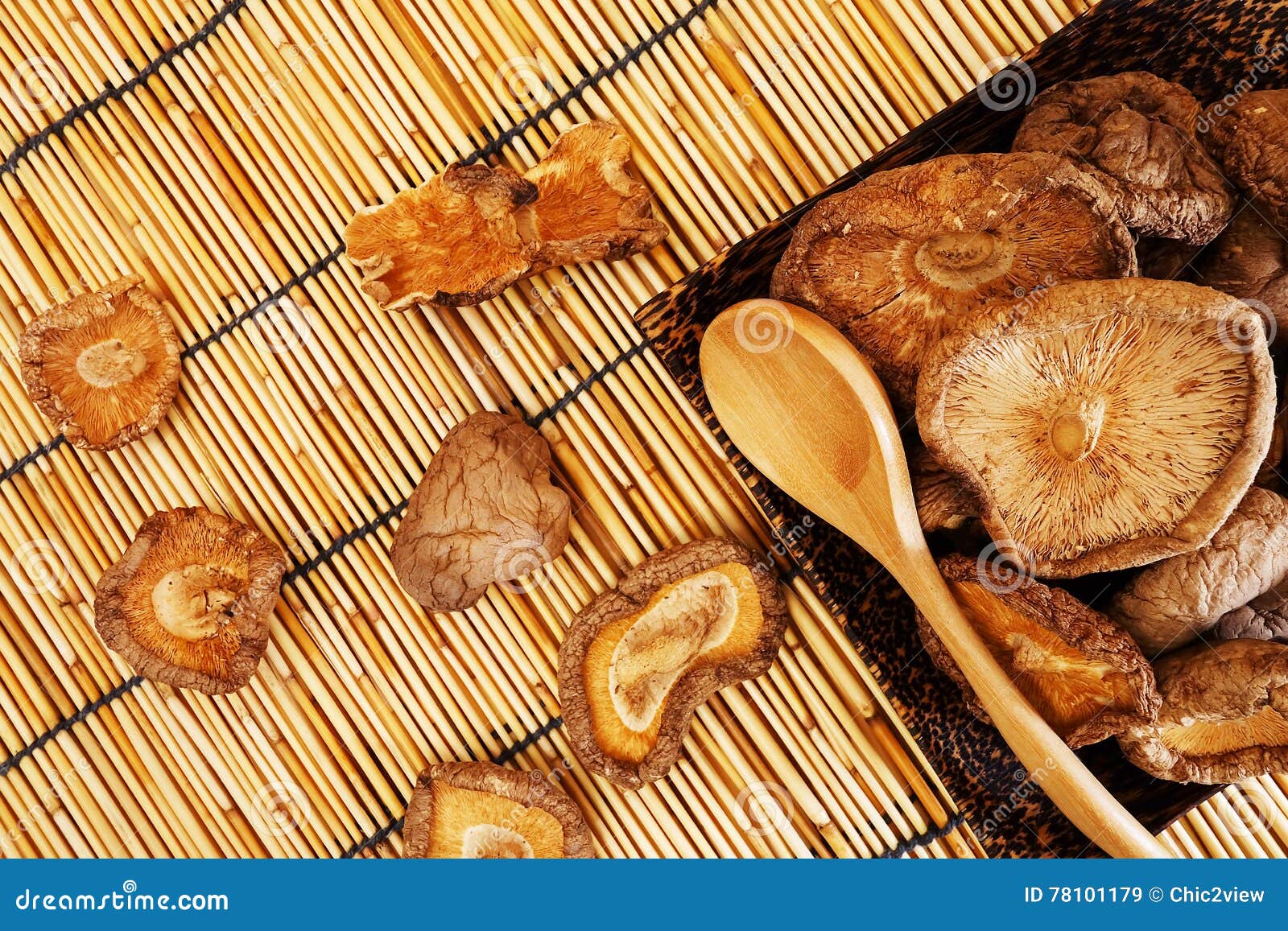 Dried Shiitake Mushroom stock image. Image of edible 78101179