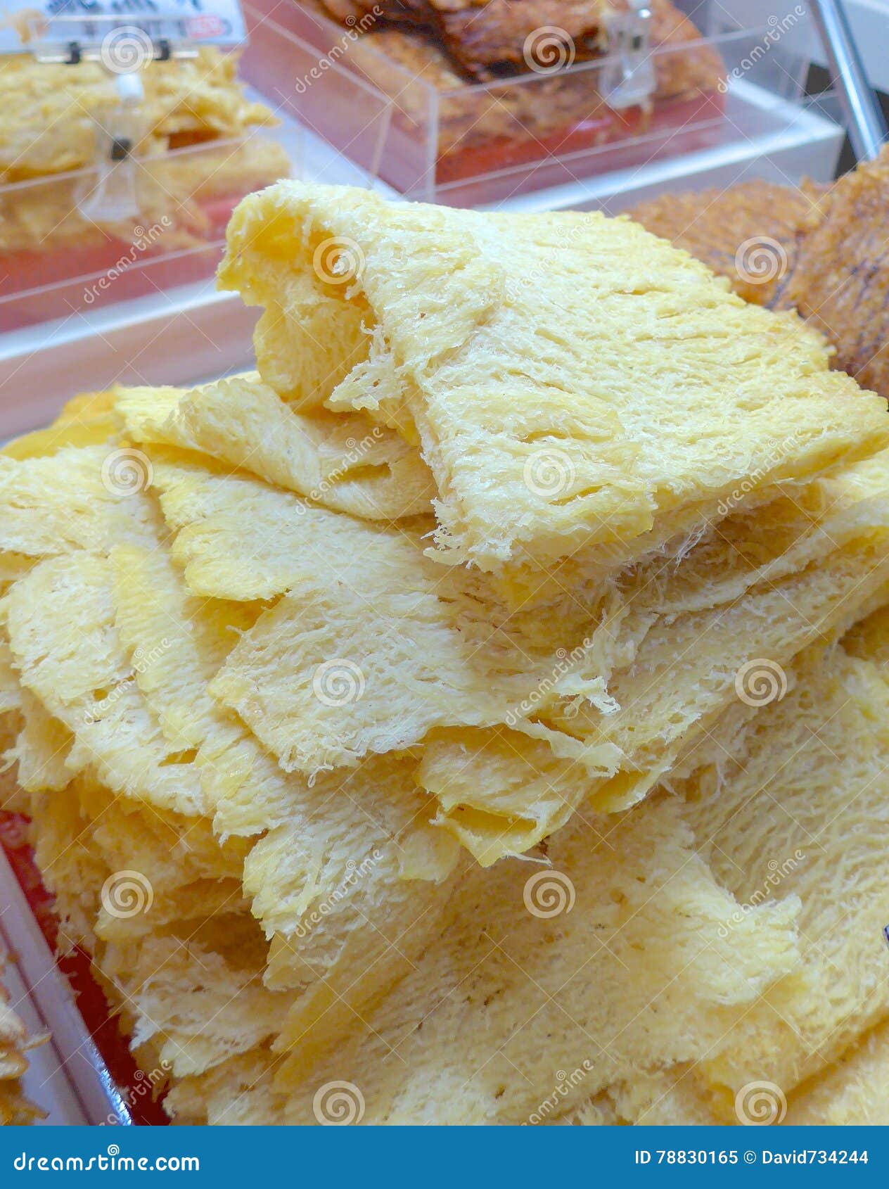 Dried Shredded Squid Closeup Stock Image Image of delicious, taiwan