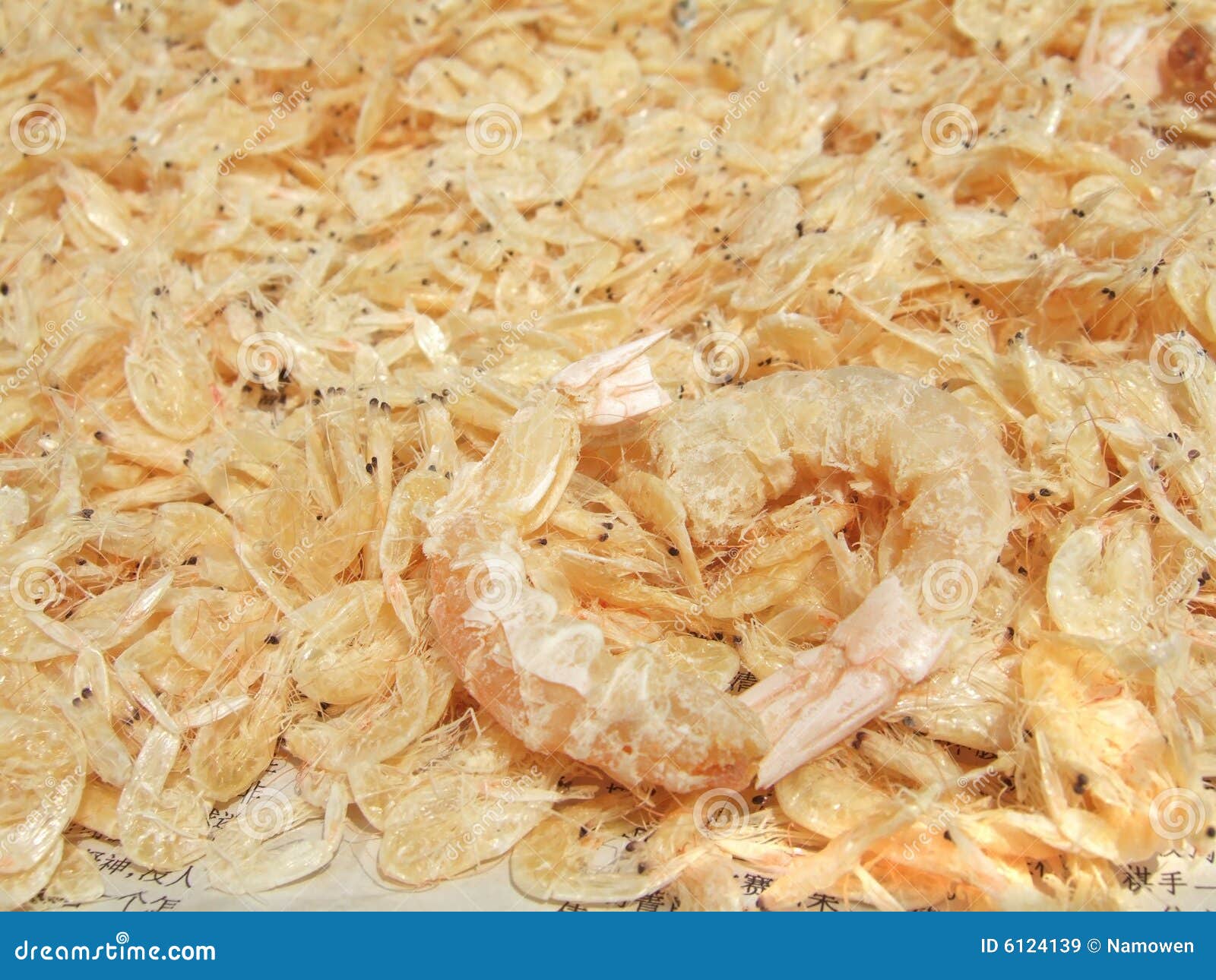Dried shrimp stock image. Image of dried, table, food 6124139