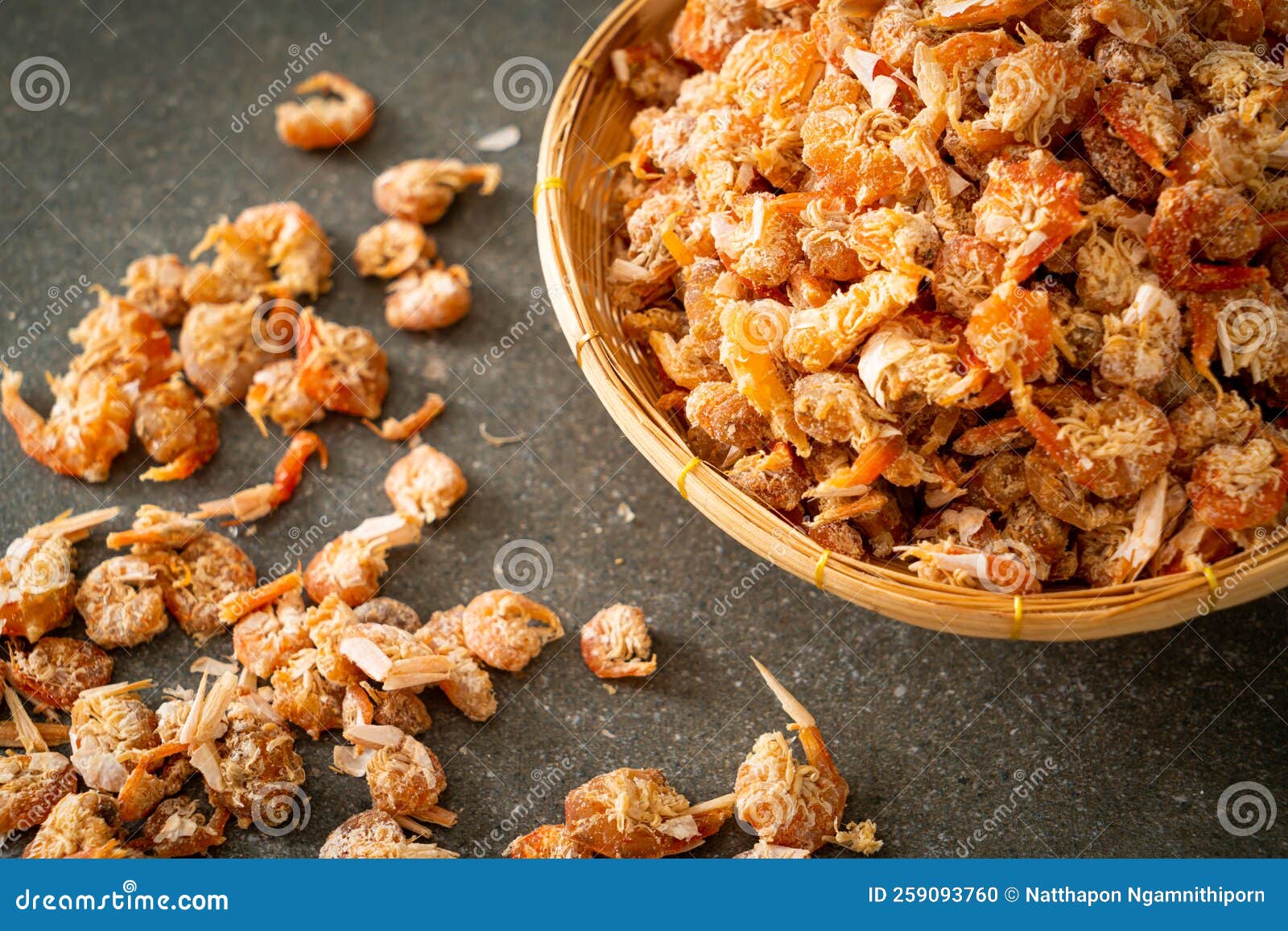Dried Shrimps or Dried Salted Prawn Stock Photo Image of meal, fresh 259093760