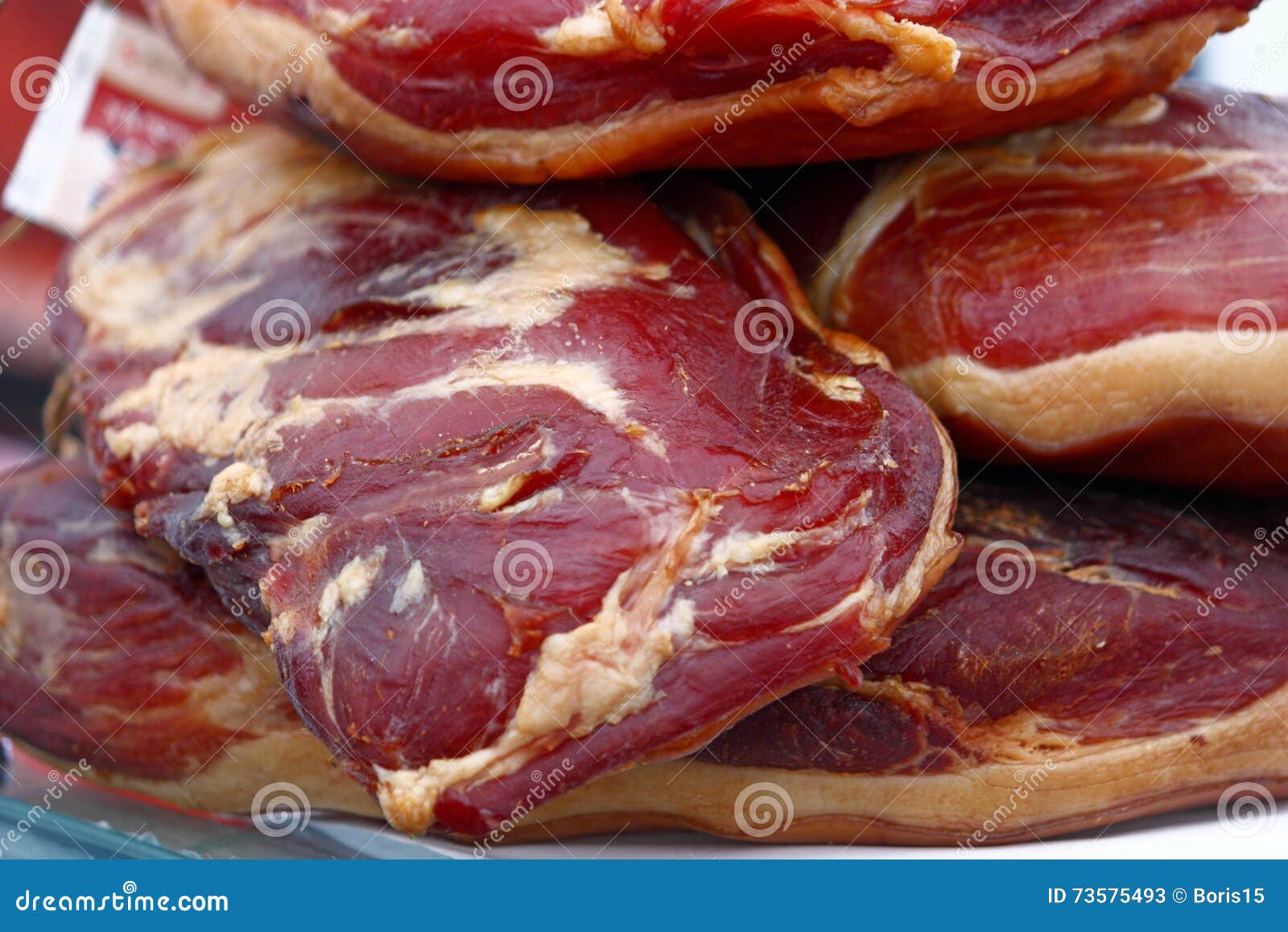 Dried smoked hams stock image. Image of food, traditional 73575493
