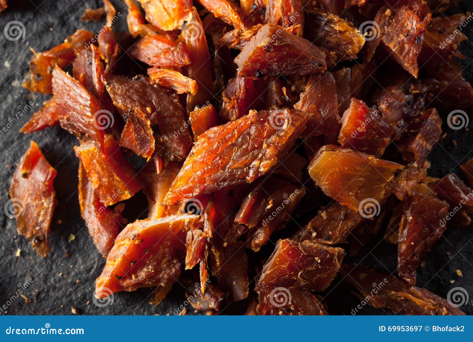 Dried Smoked Salmon Jerky stock image. Image of prepared 69953697