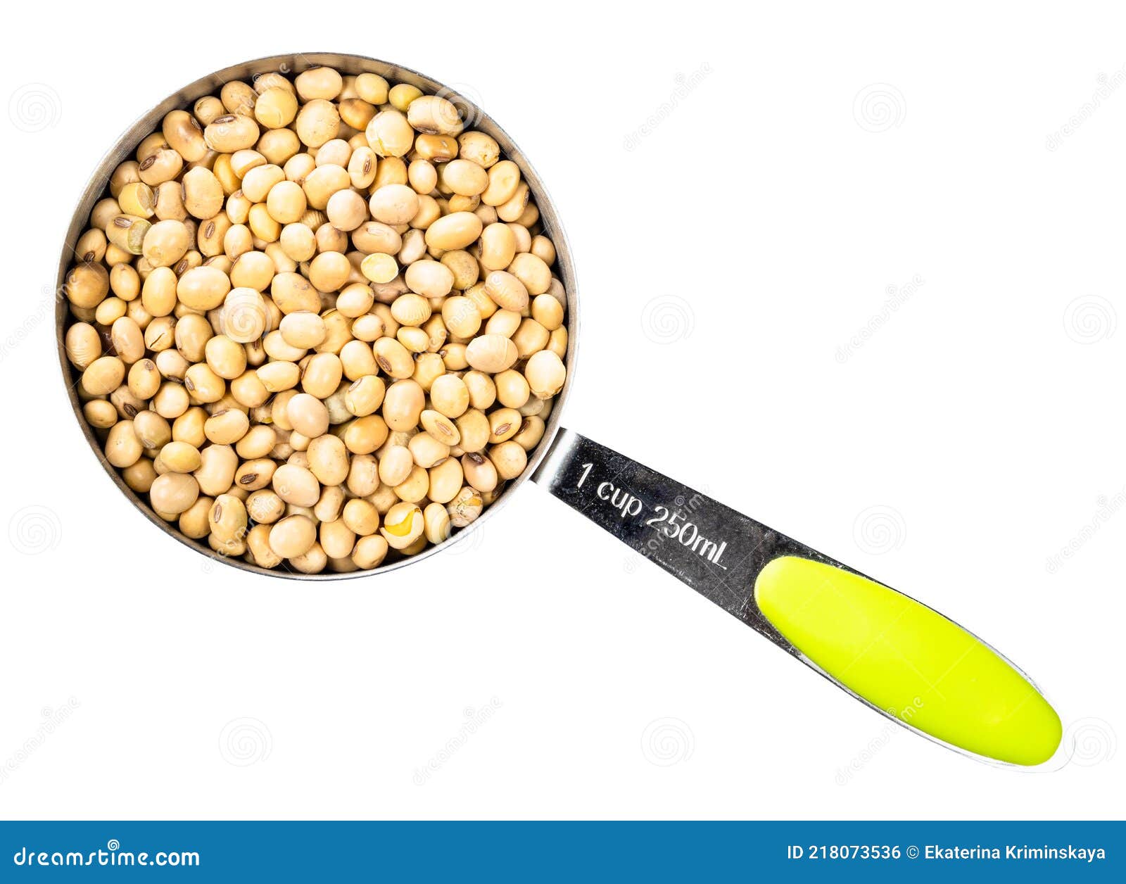Dried Soybeans in Measuring Cup Cutout on White Stock Photo Image of