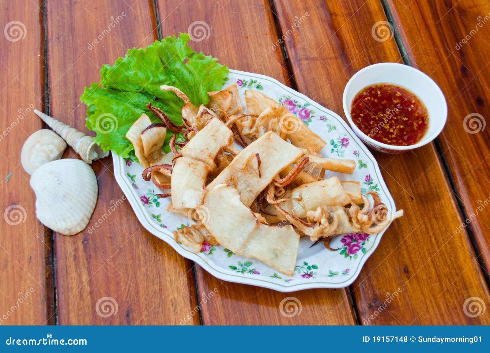 Dried squid, fried stock photo. Image of background, crispy 19157148