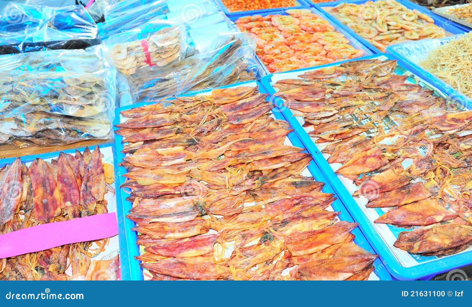 Dried squid market stock photo. Image of china, fair 21631100