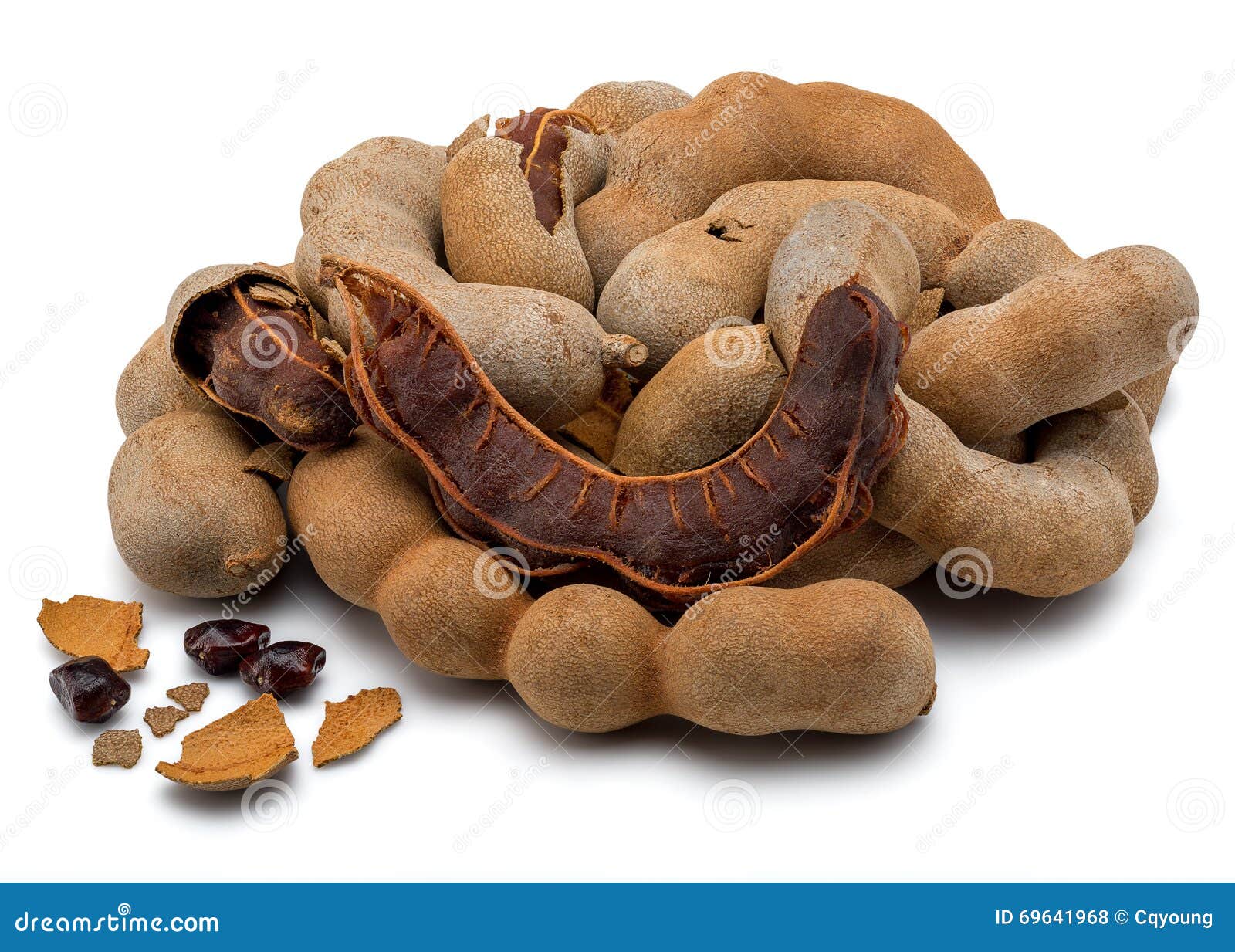 Dried Tamarind Fruit stock photo. Image of white, acid 69641968