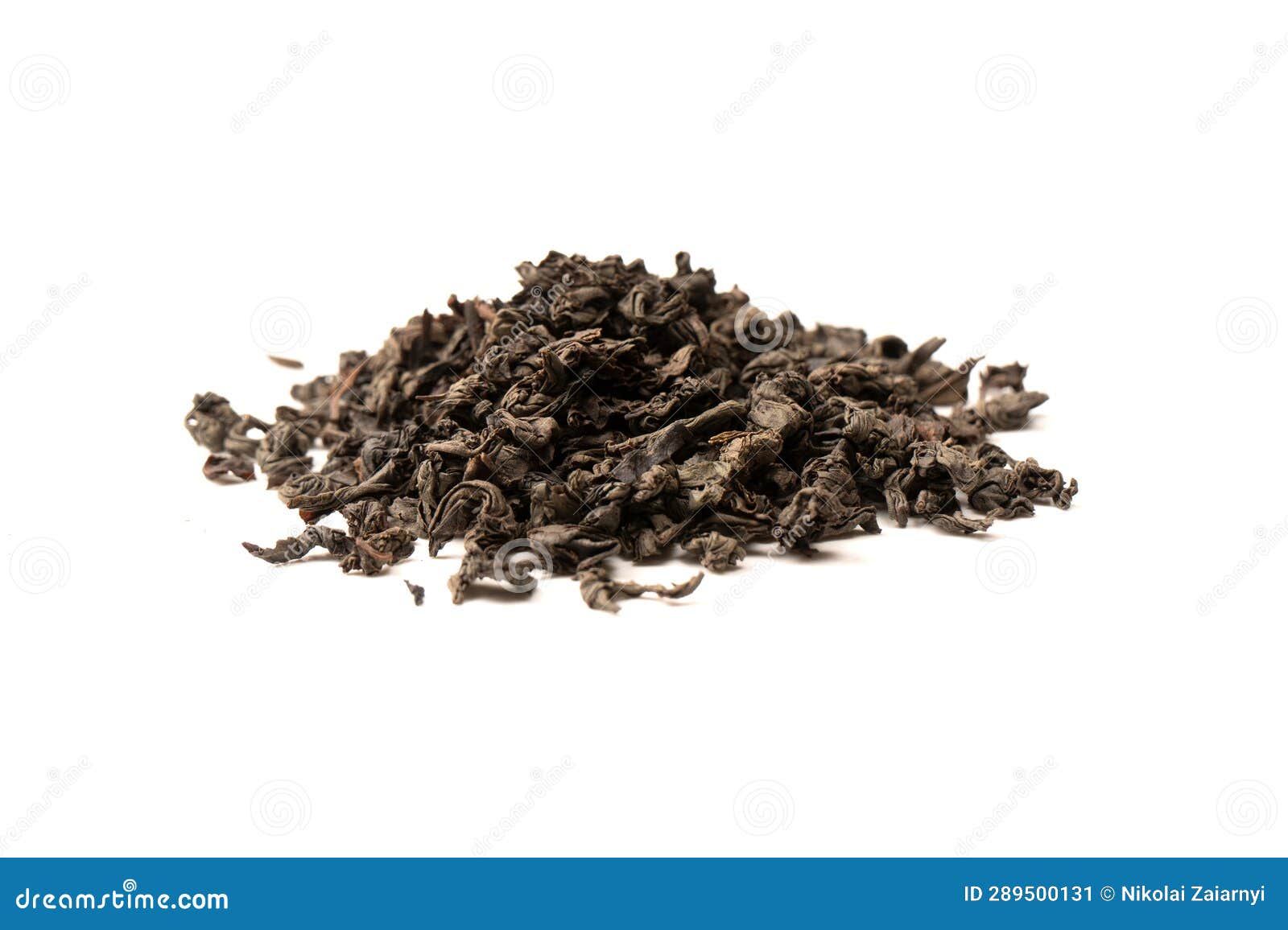 Dried Tea Leaves Isolated on a White Background Stock Image Image of