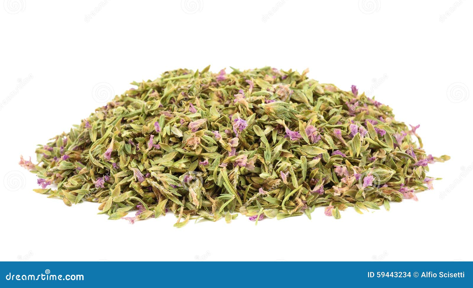 Dried Thyme with flowers stock photo. Image of condiment 59443234