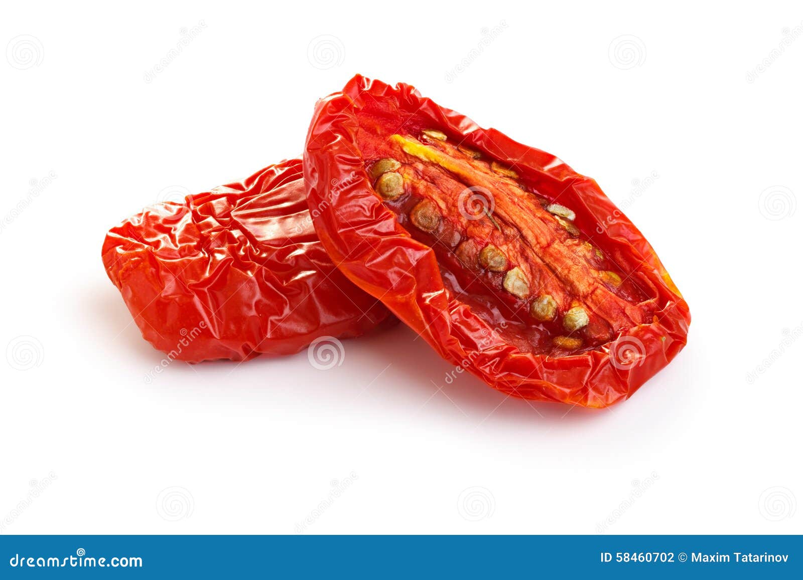 Dried Tomatoes. Dry Veggie Or Fruit. Tomato Background Stock Photo