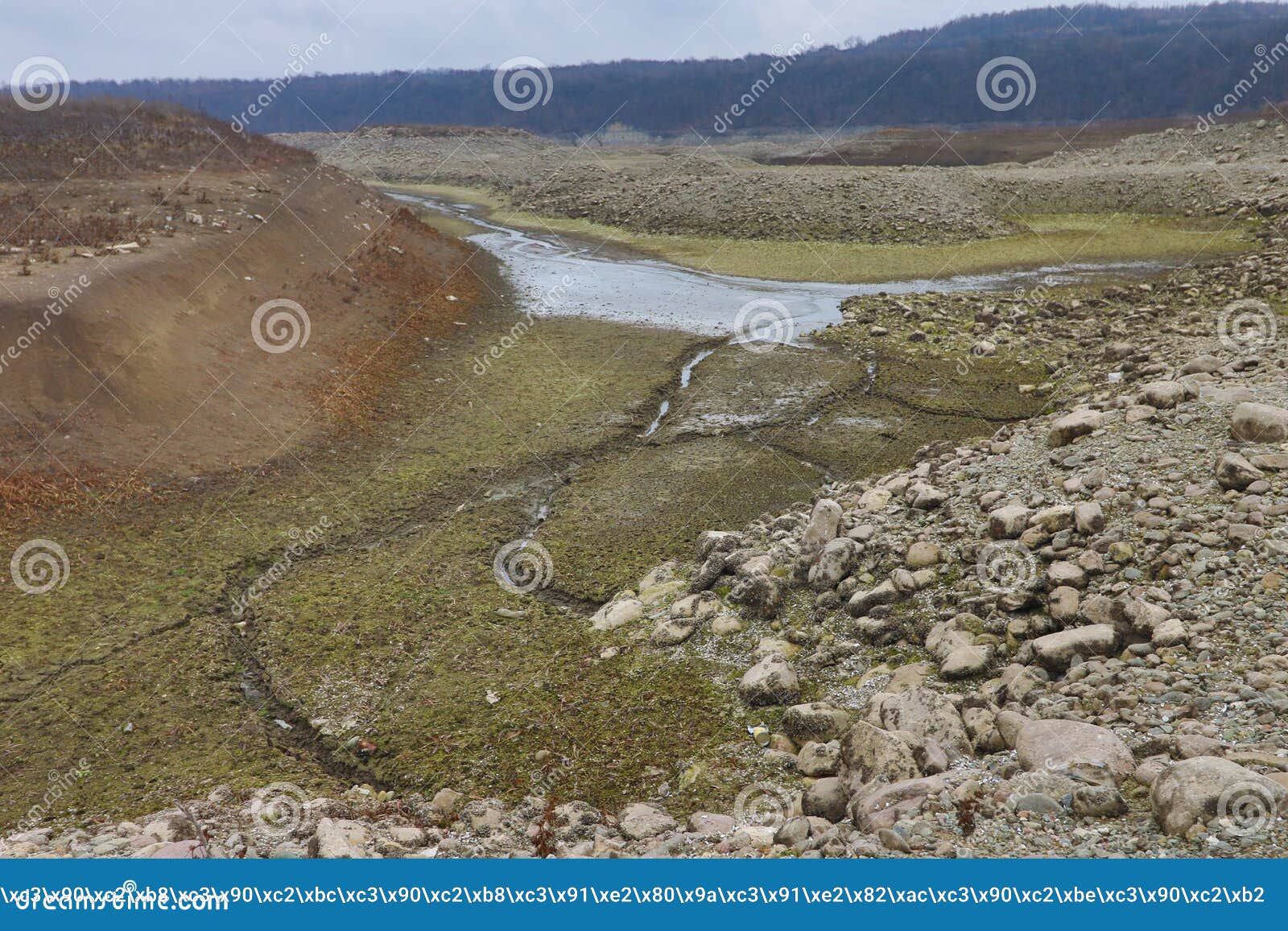 The Dried Up Bed Of Ogosta Dam Near Montana Bulgaria Stock Image Image Of Stone Montana