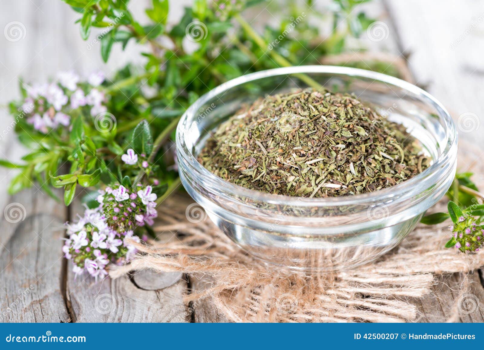 Dried Winter Savory in a Bowl Stock Image Image of leaves, spice