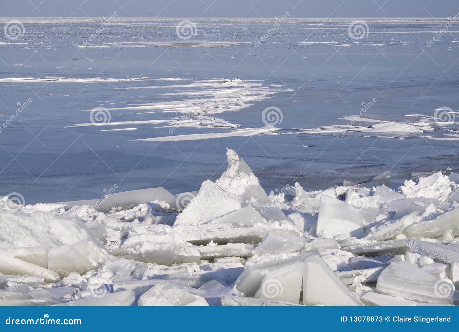 Drifting Ice stock image. Image of netherlands, lake 13078873