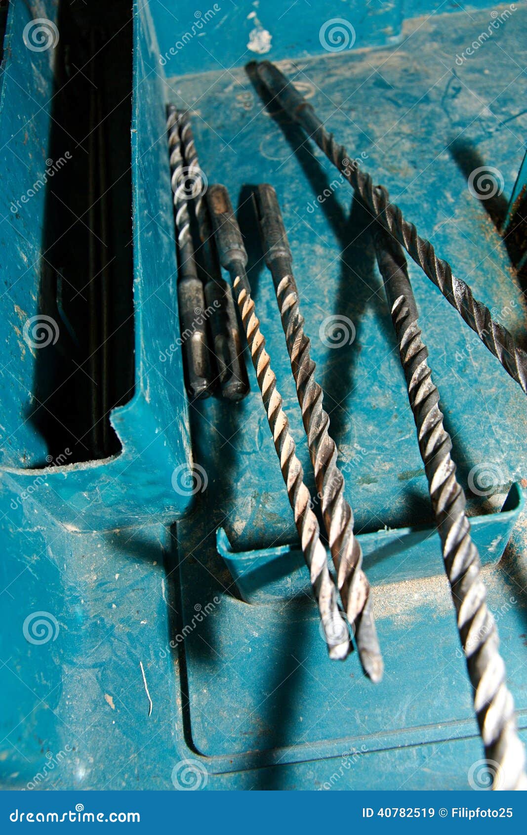 Drill bits in box stock image. Image of bits 40782519