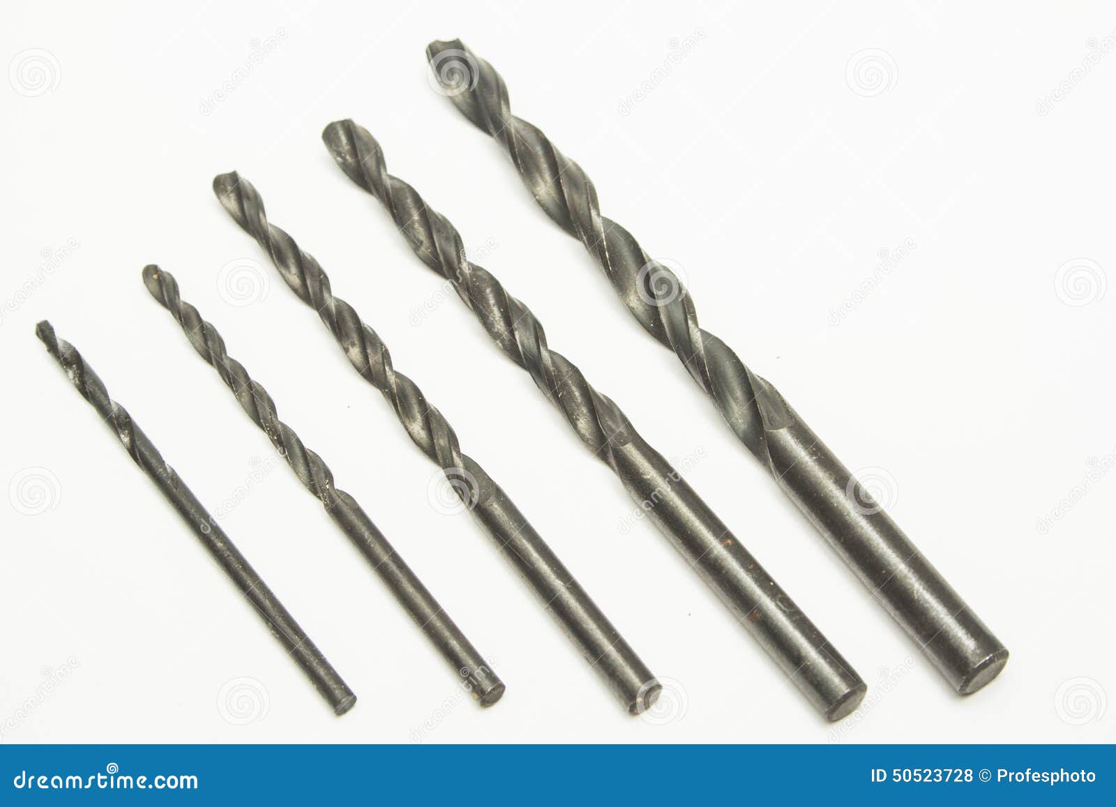 Drill bits stock photo. Image of five, collection, drilling 50523728