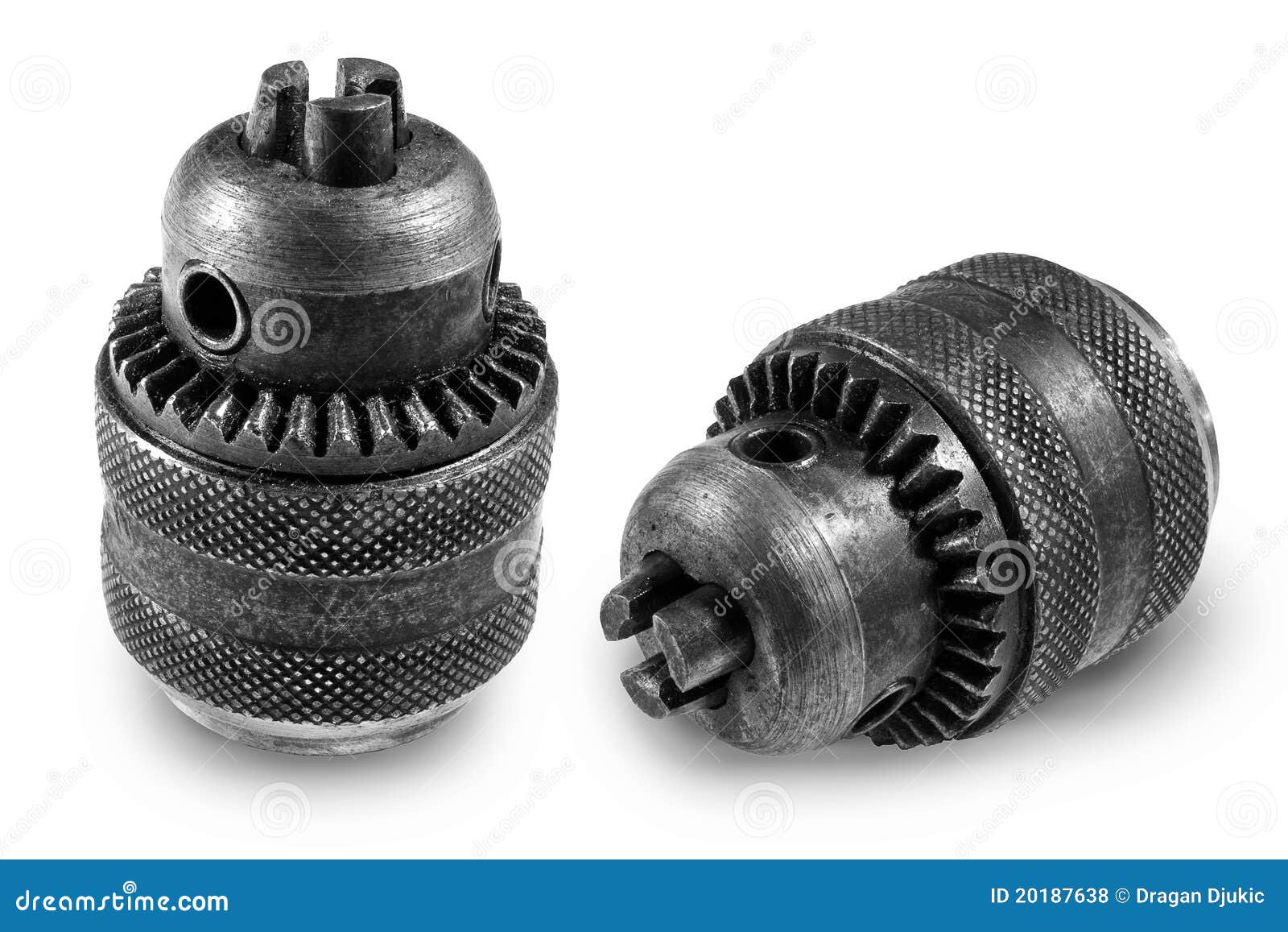 Drill chucks old stock photo. Image of handy, factory 20187638