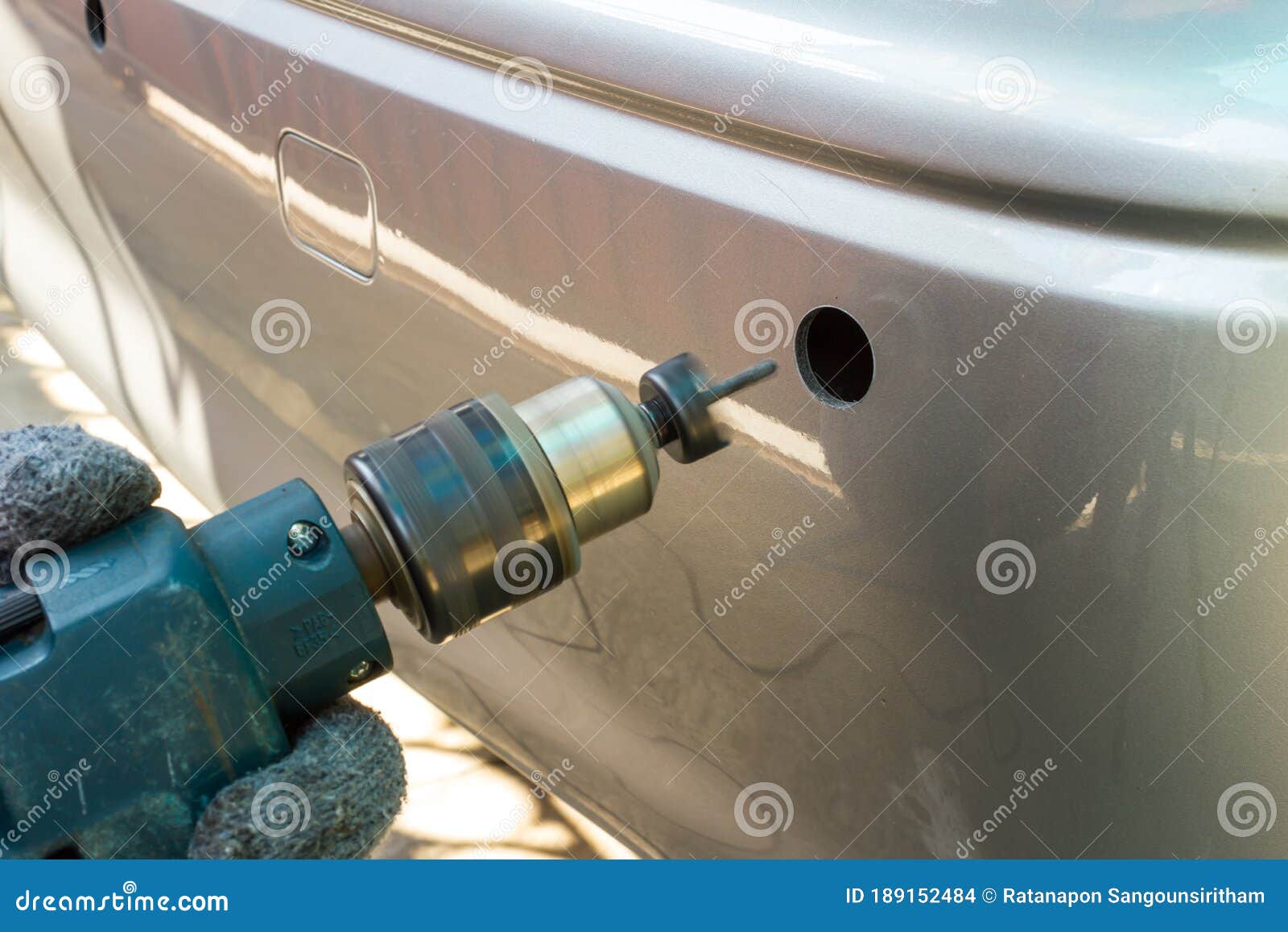 Drill for Install Parking Sensor, Car Accessories Stock Photo Image