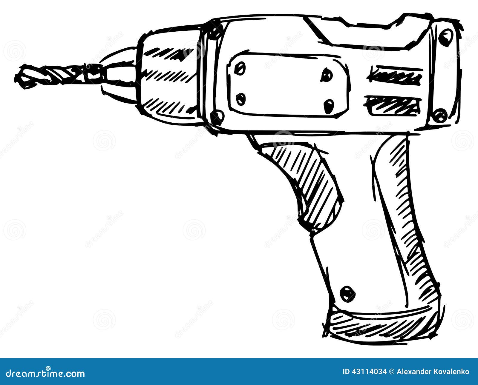 Drill stock vector. Illustration of gimlet, steel, maintenance - 43114034