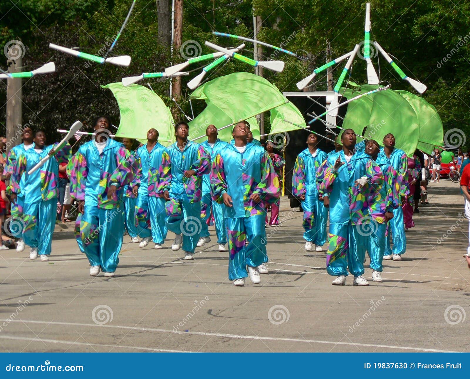 Drill Team Marches in Fourth of July Parade Editorial Image Image of
