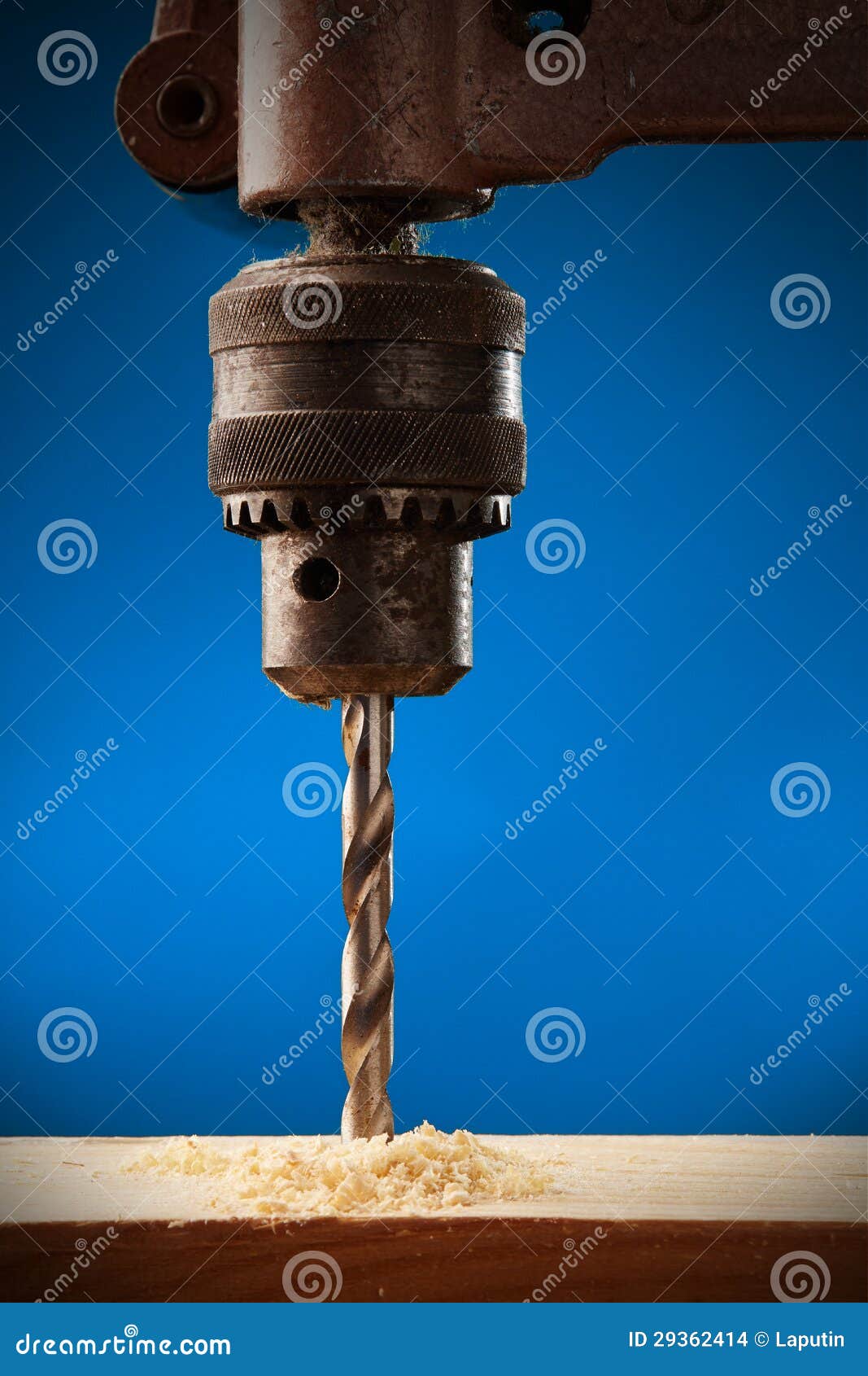 Drill in wood stock photo. Image of work, drilling, tool 29362414