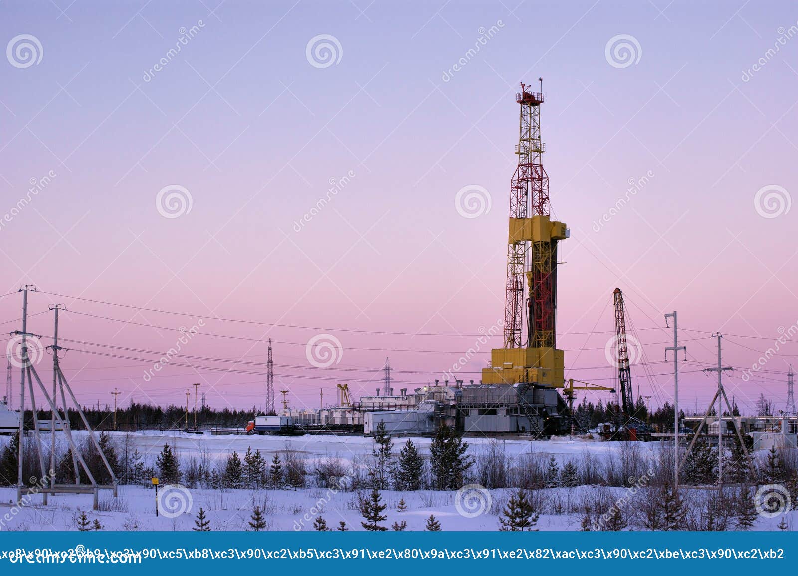 Drilling stock image. Image of yamal, production, winter 27527353