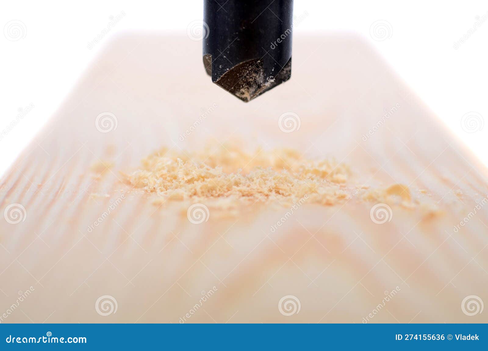Drilling Hole in Wood, Countersink Drill Bit in Use Stock Photo Image