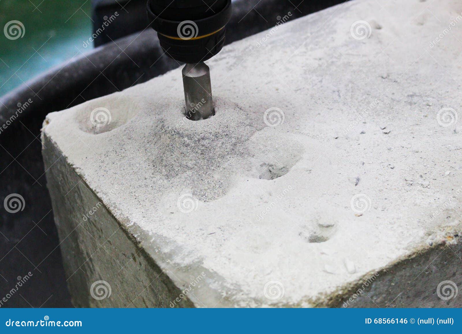 Drilling holes in concrete stock photo. Image of industry 68566146
