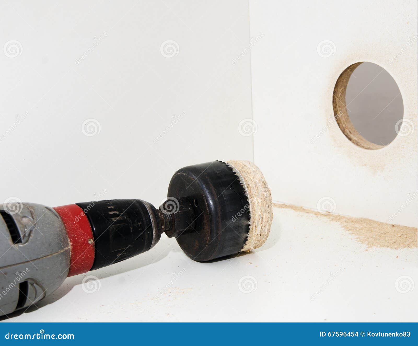 Drilling of Large Diameter Hand Drill Stock Photo Image of buildings