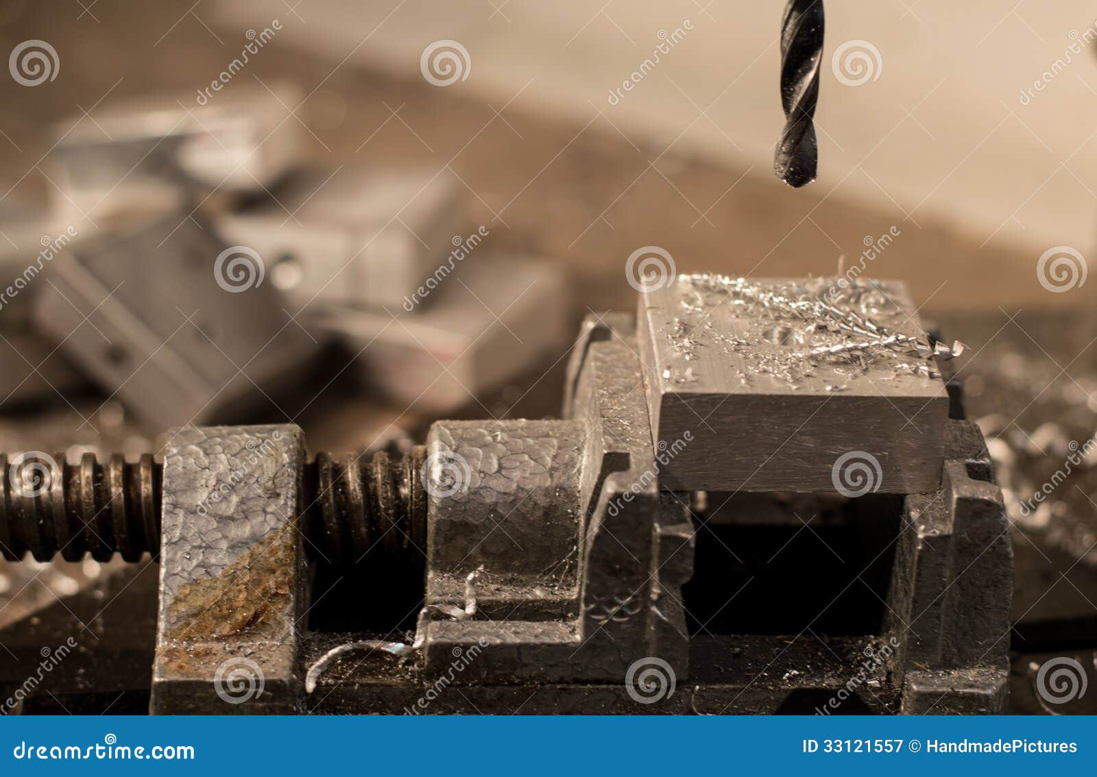 Drilling in Metal stock image. Image of hard 33121557