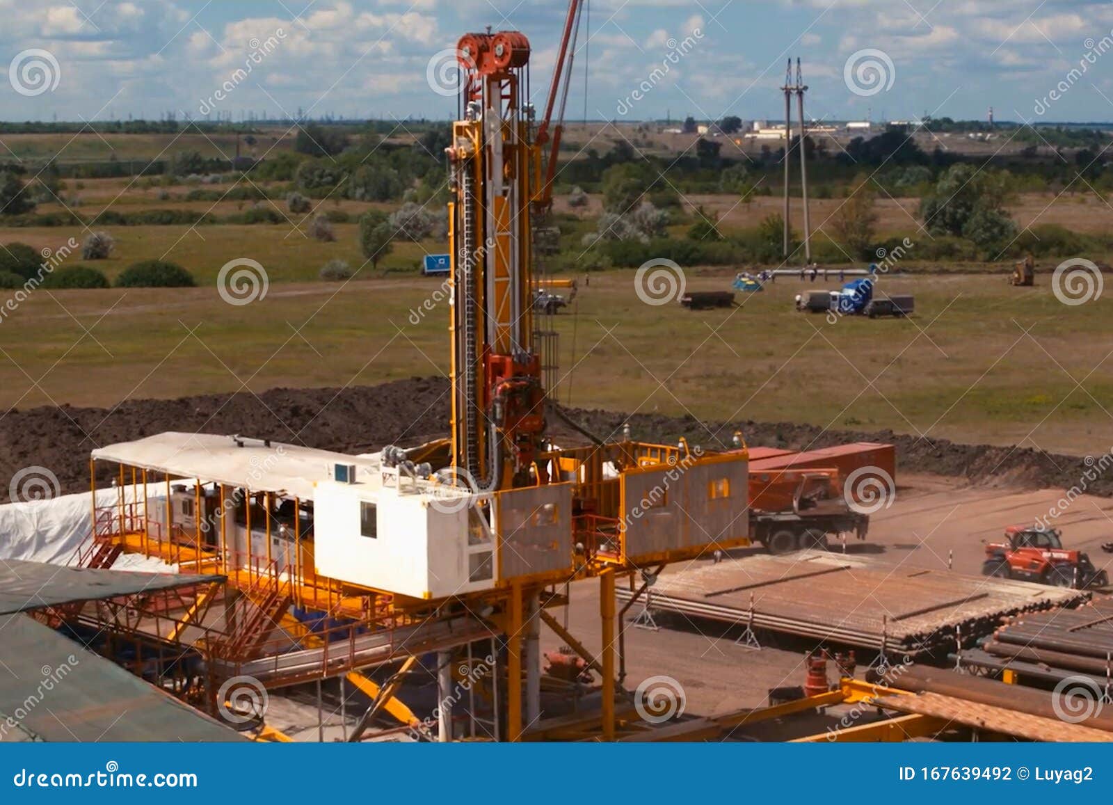 Drilling Rig, Equipment at Site of Oil Drilling Stock Photo Image of