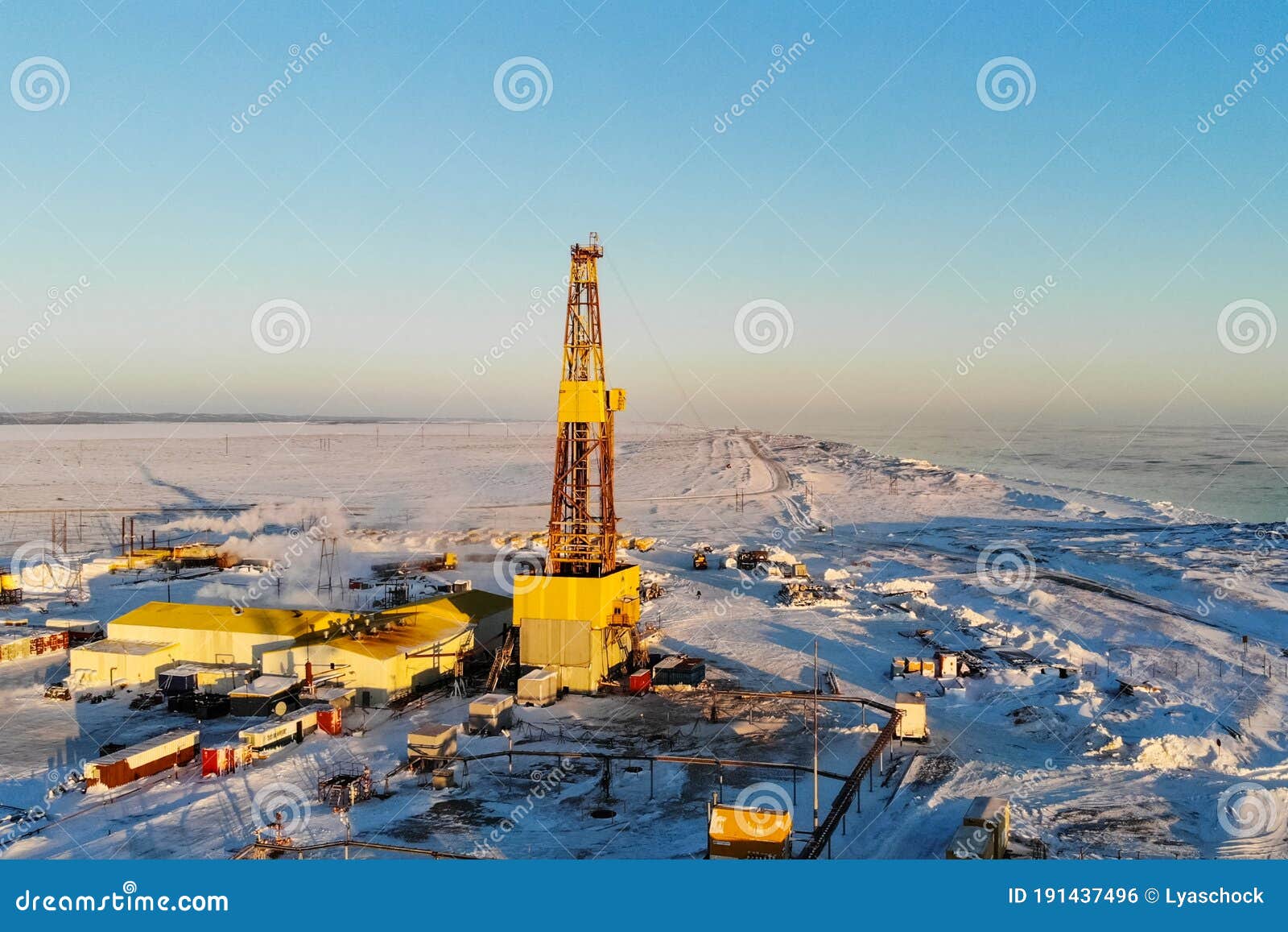 Drilling Rig for Oil and Gas Well Drilling Stock Photo Image of