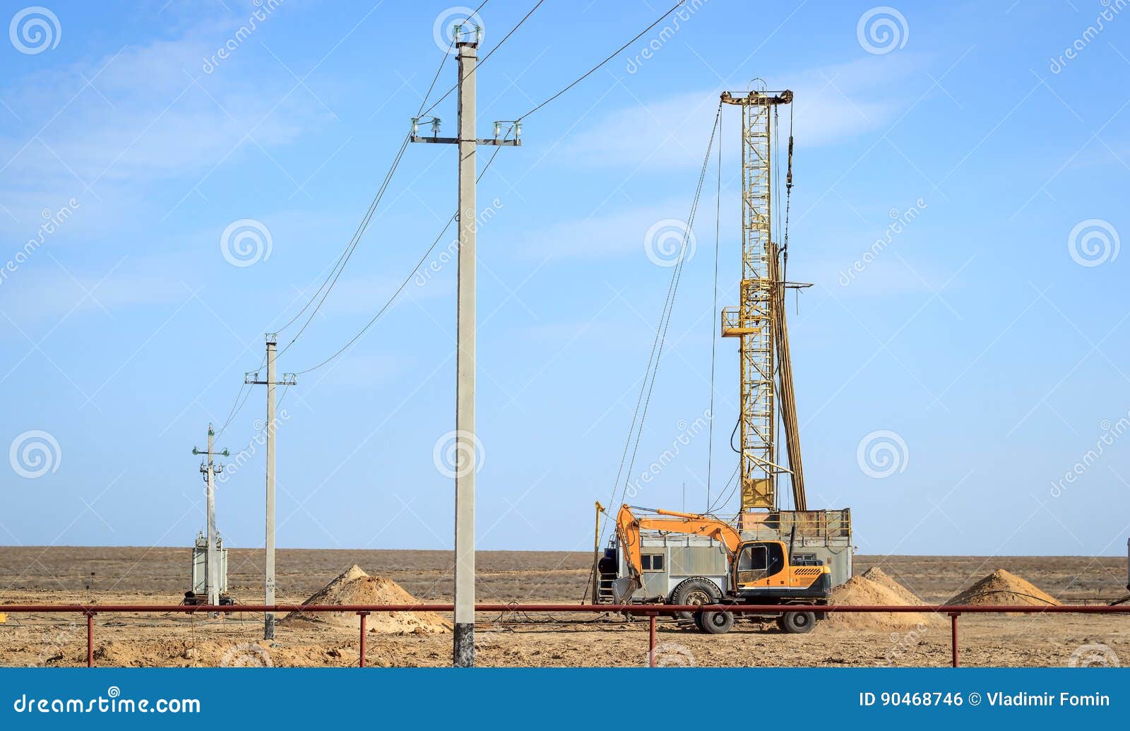 Drilling rigs stock photo. Image of southern, stand, light 90468746