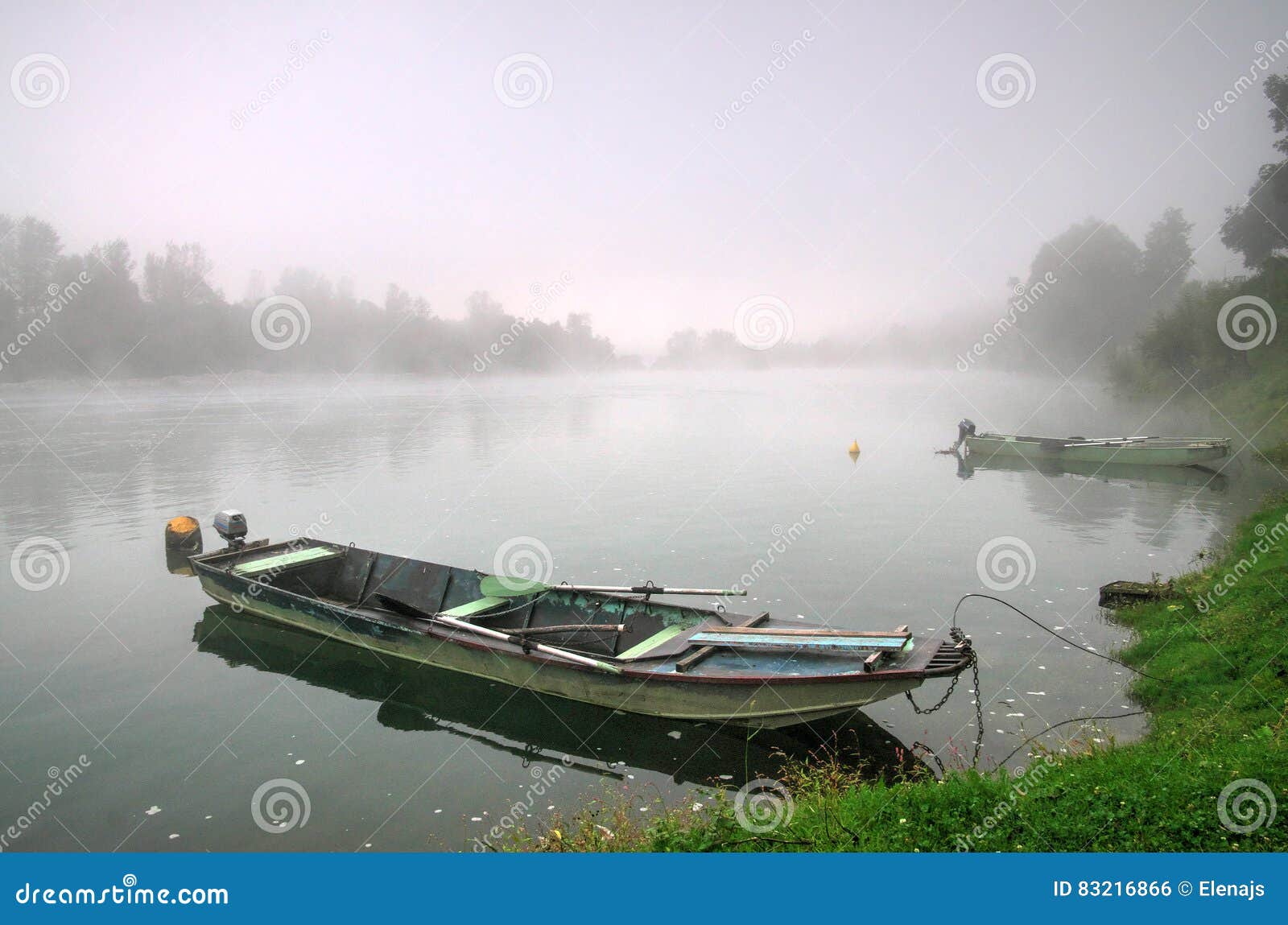 drina rivet near bajina basta - autumn picture