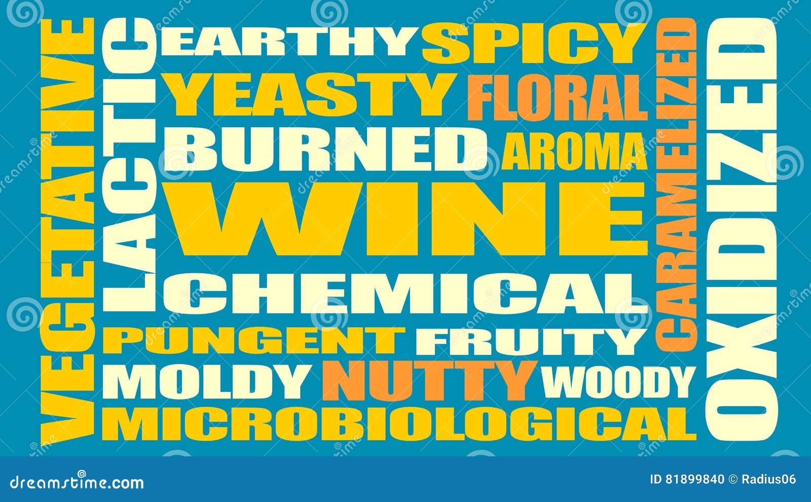 Drink Alcohol Beverage. Wine Tastes Relative Words Cloud Stock Vector