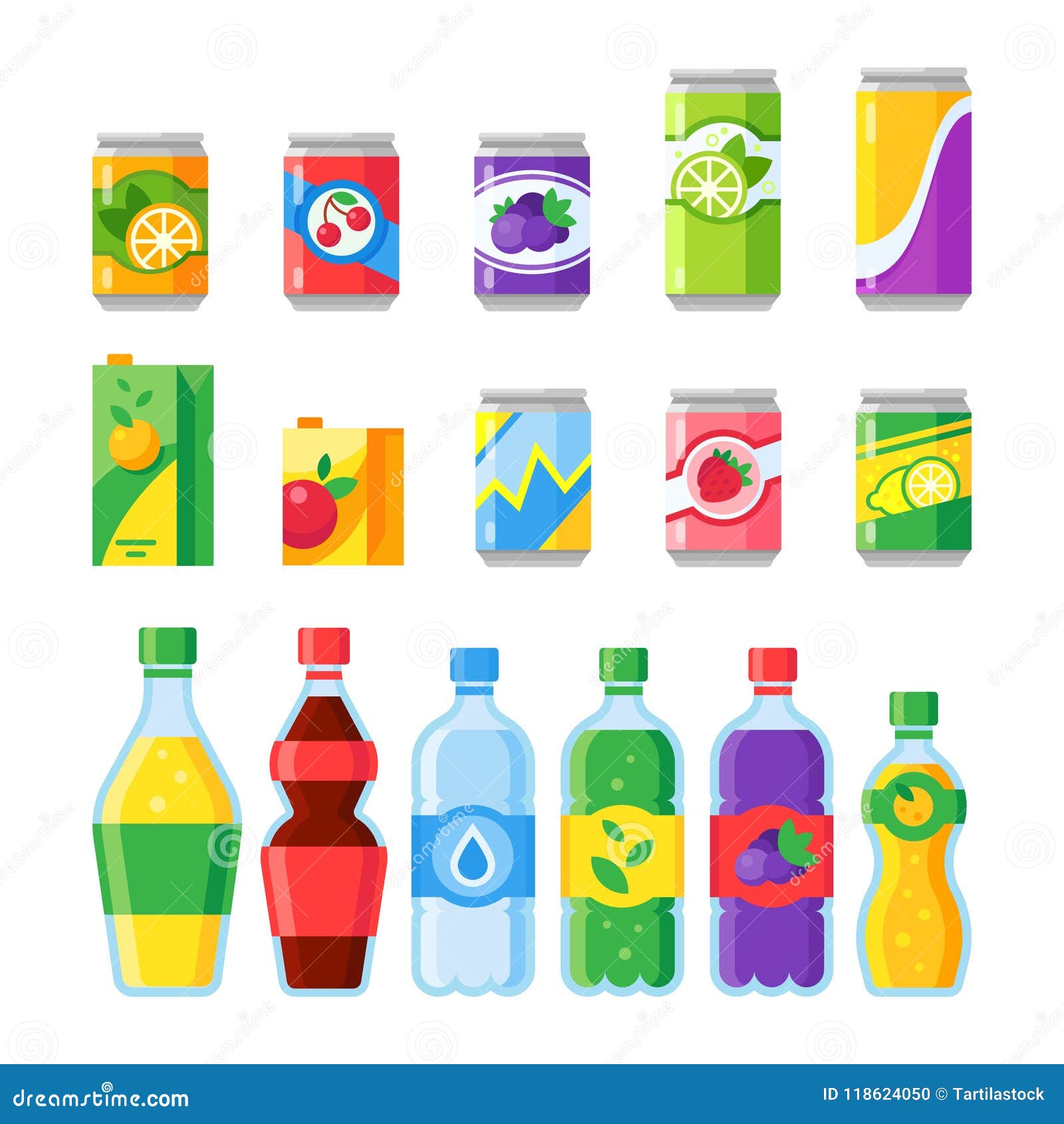 drink beverages. cold energy or fizzy soda beverage, sparkling water and fruit juice in glass bottles. drinks 