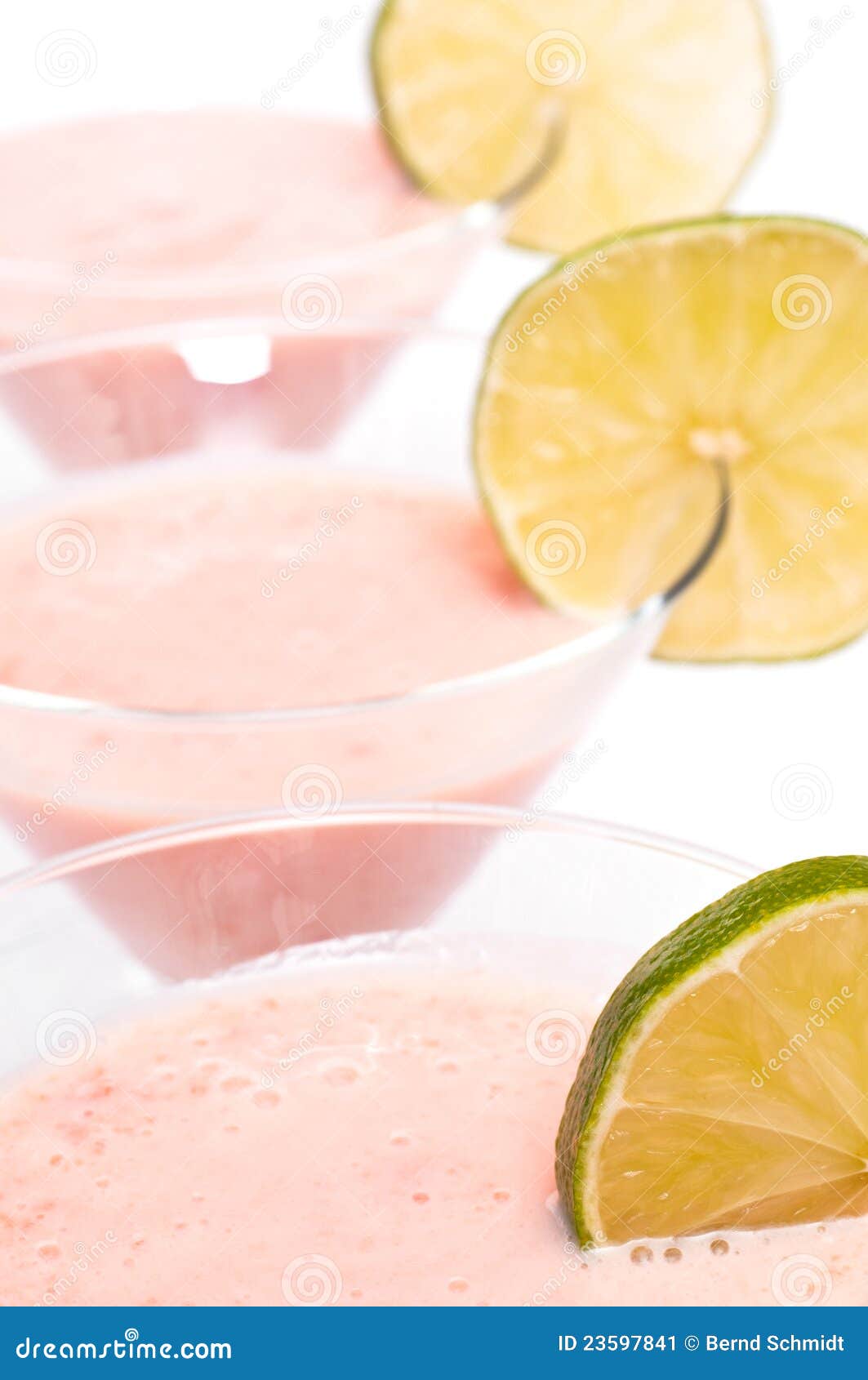 Drink with Buttermilk, Lime and Papaya Stock Image Image of green
