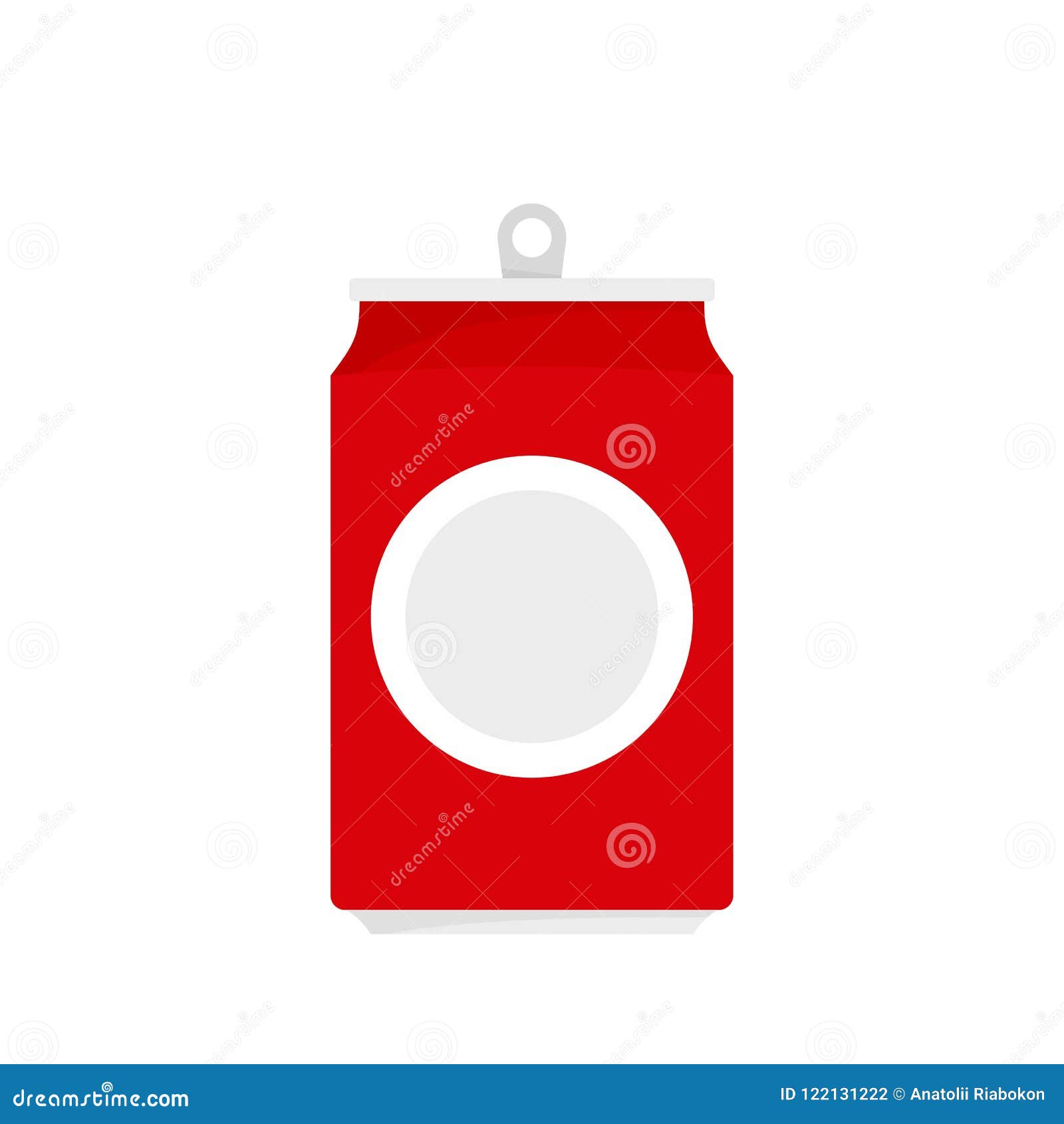 Drink can icon, flat style stock vector. Illustration of canned 122131222
