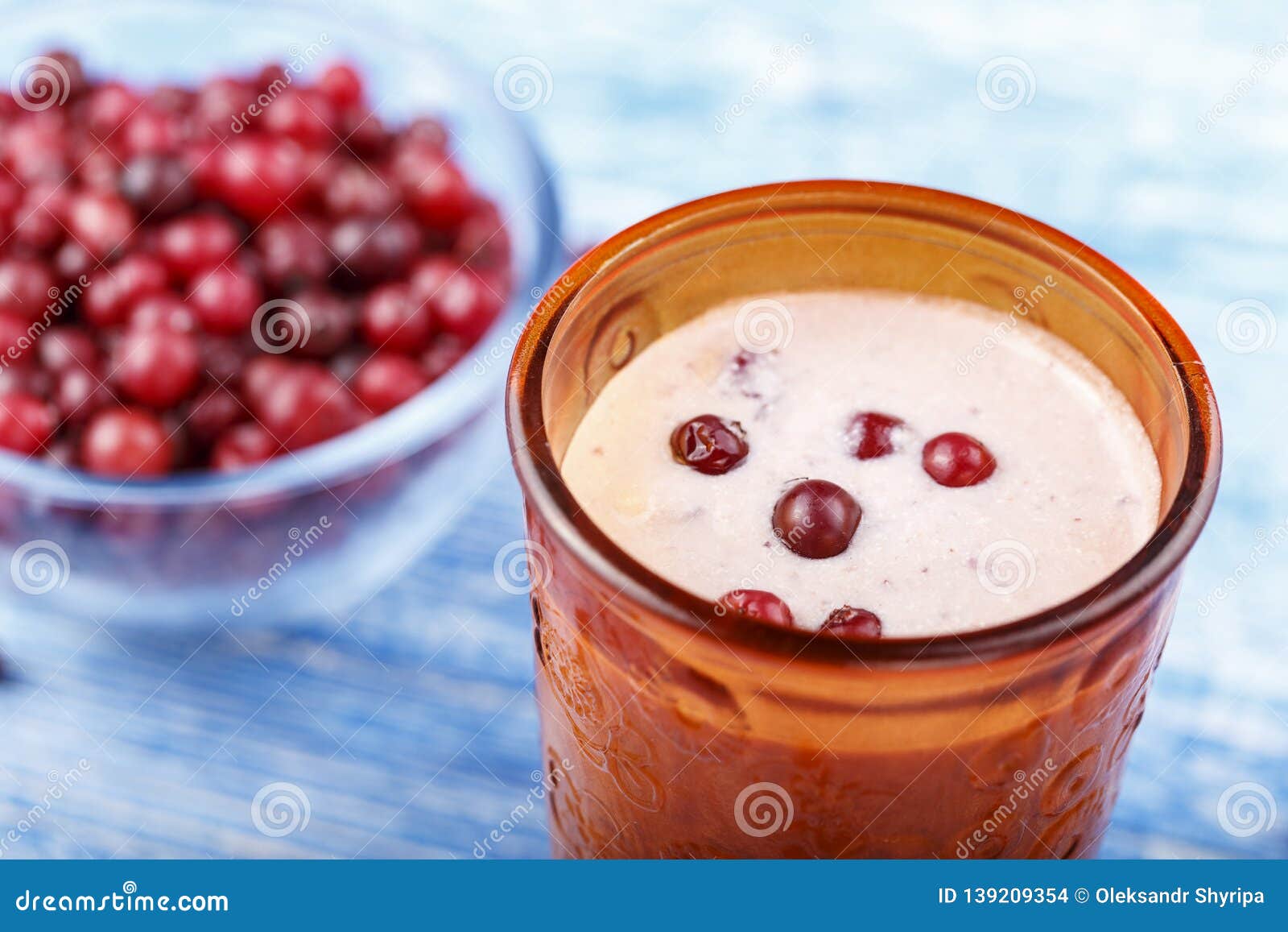 Cottage Cheese Cocktail With Cranberries Stock Photo Image Of