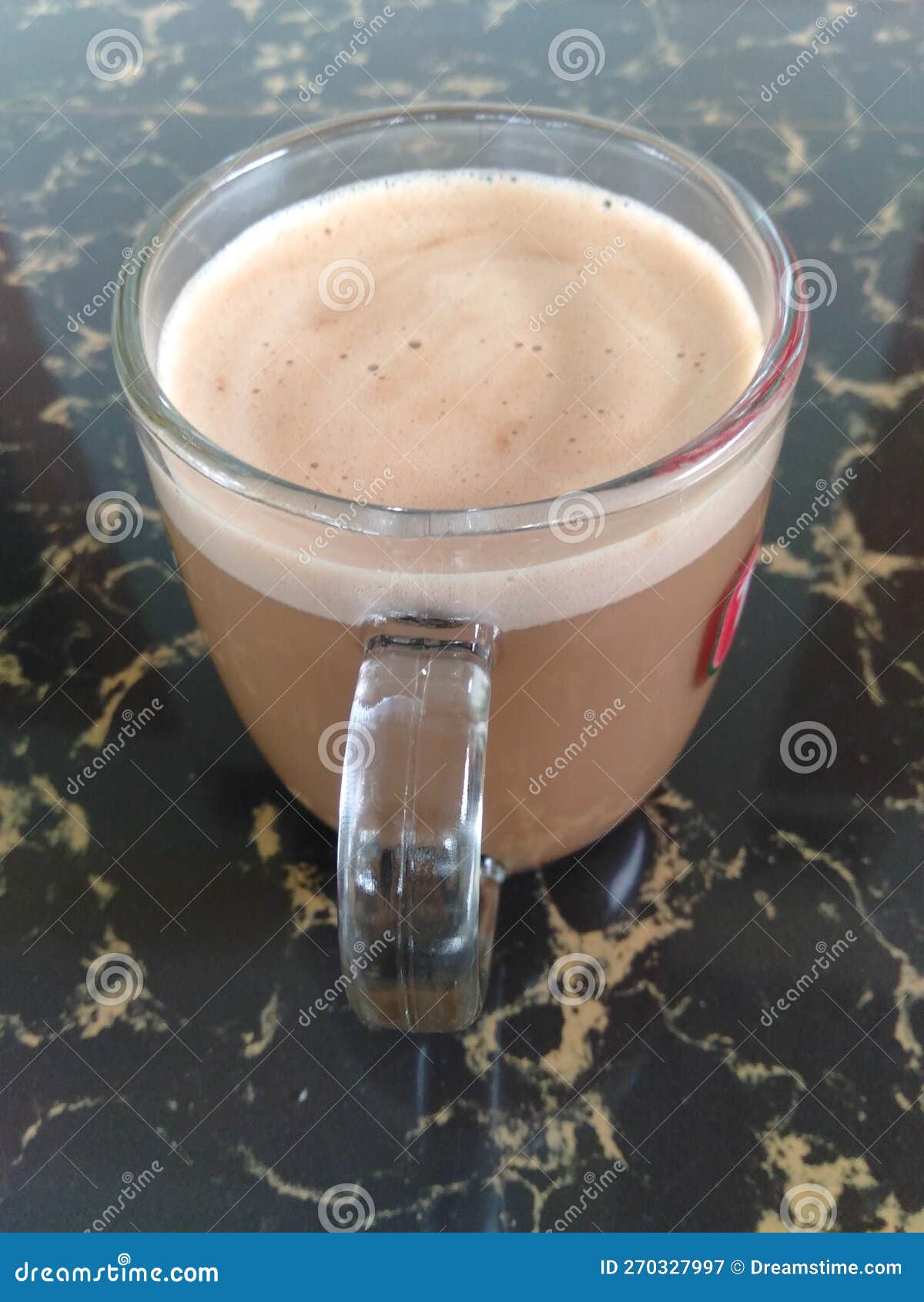 Drink a cup of coffee milk stock image. Image of milk 270327997