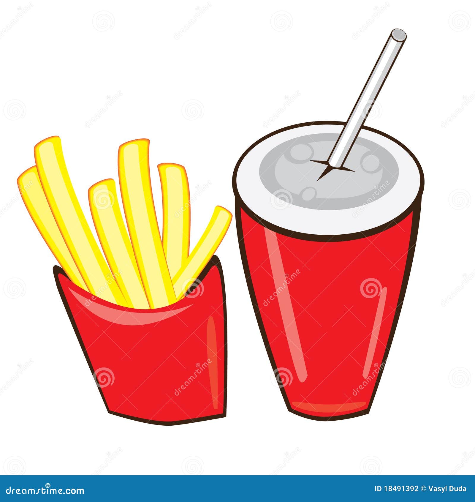 Drink And French Fries. Stock Photography Image 18491392
