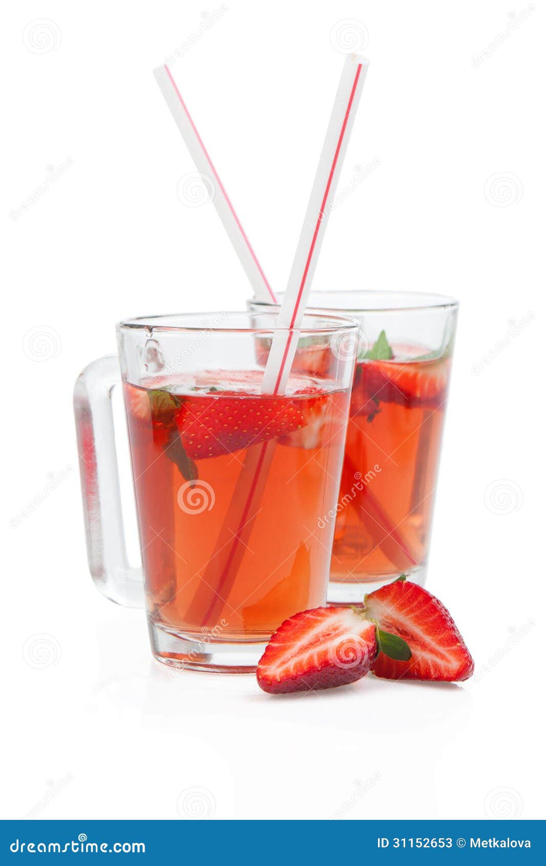 Drink with Fresh Strawberry Stock Image Image of meal, juice 31152653