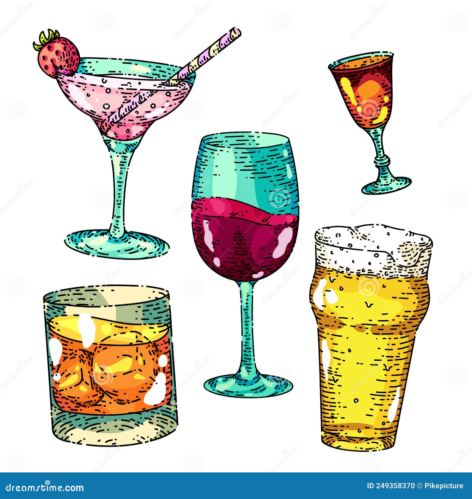 https://thumbs.dreamstime.com/z/drink-glass-set-sketch-hand-drawn-vector-alcohol-menu-vintage-bar-ice-food-beverage-restaurant-cup-isolated-color-illustration-249358370.jpg