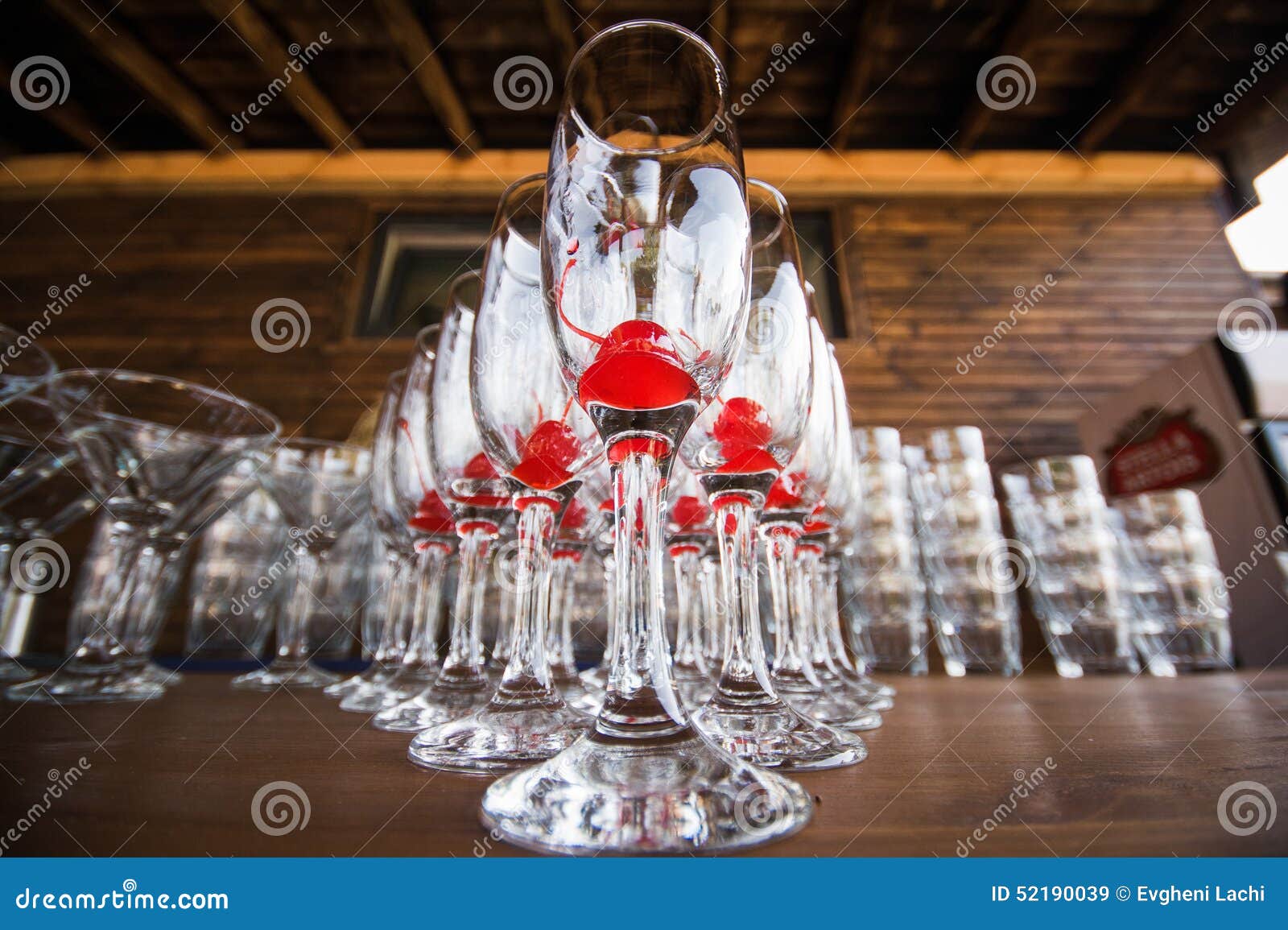 Drink Glasses at a Wedding Reception Stock Image Image of gold