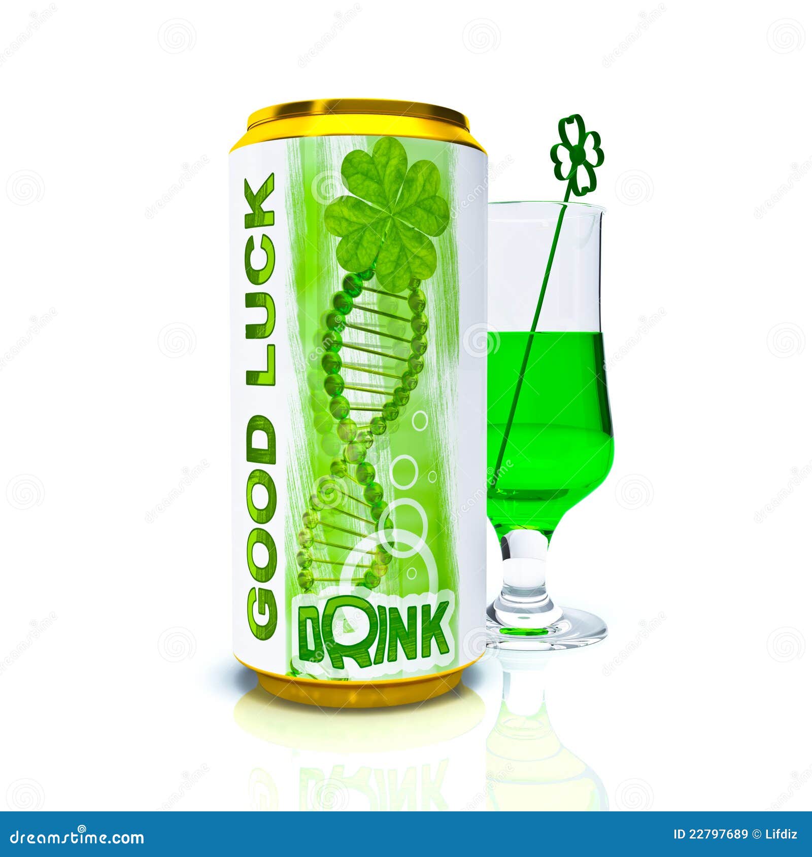 Drink good luck stock illustration. Illustration of cold 22797689