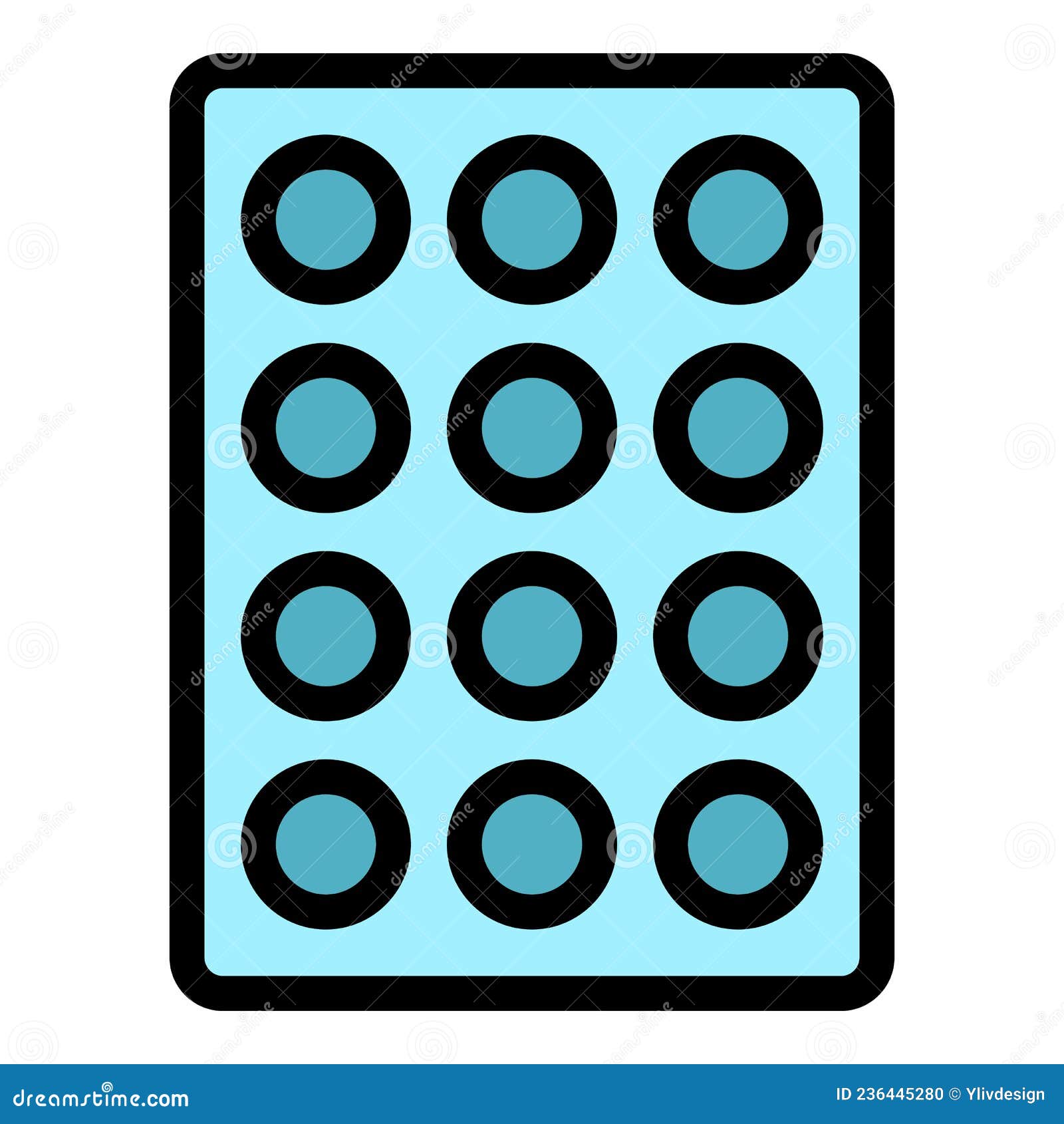Drink Ice Tray Icon Color Outline Vector Stock Vector Illustration of