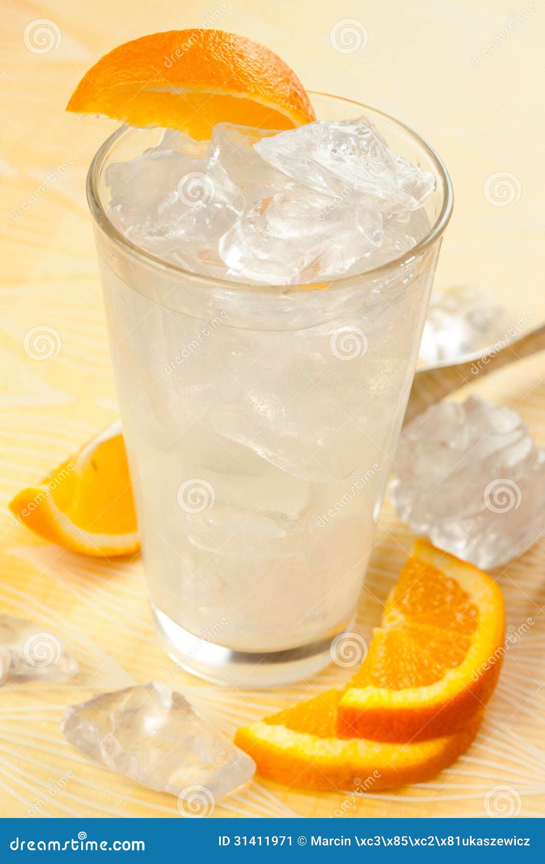 Drink with Lemon and Orange Stock Image Image of cocktail, goblet