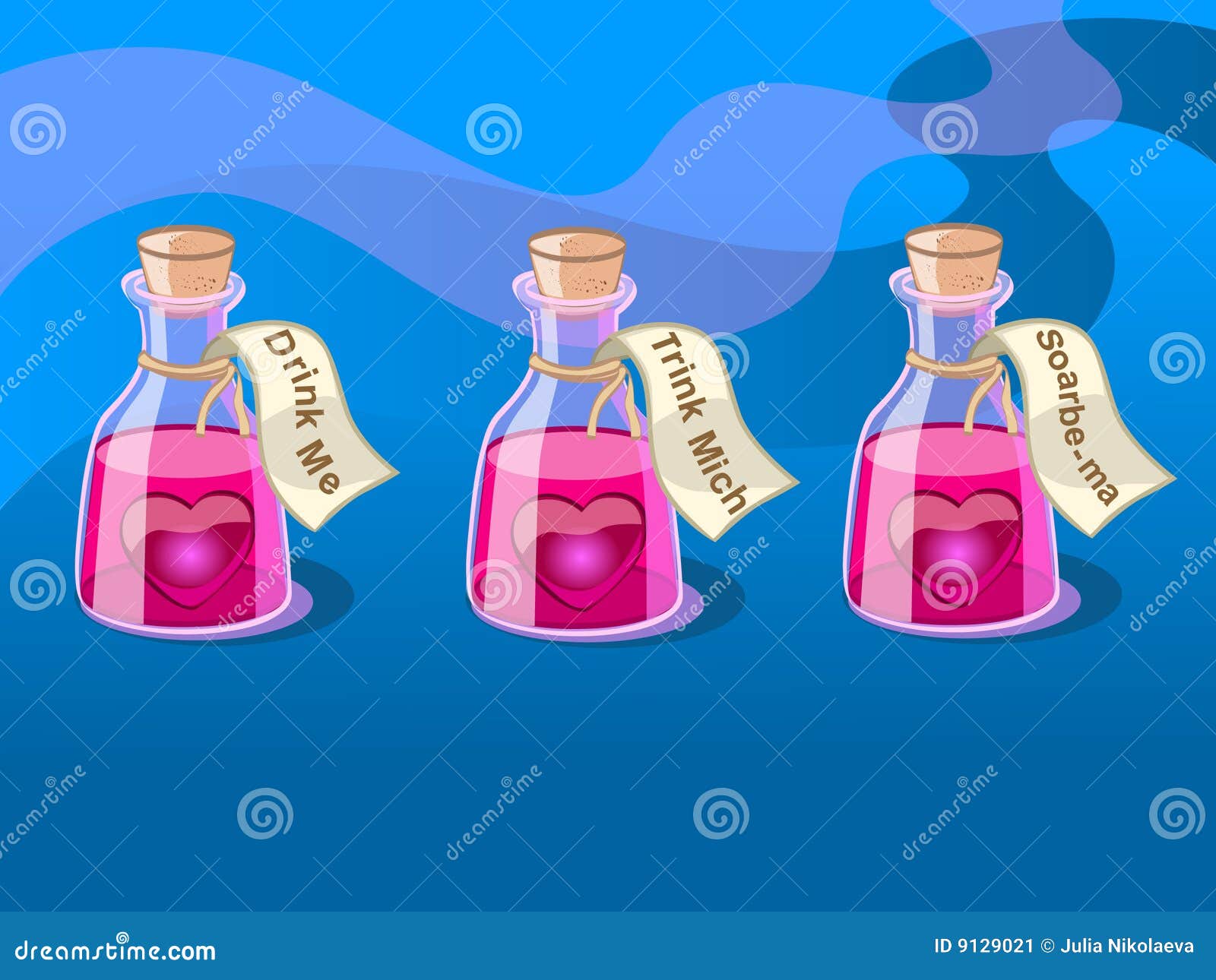 Drink me! stock vector. Illustration of style, love, pink 9129021